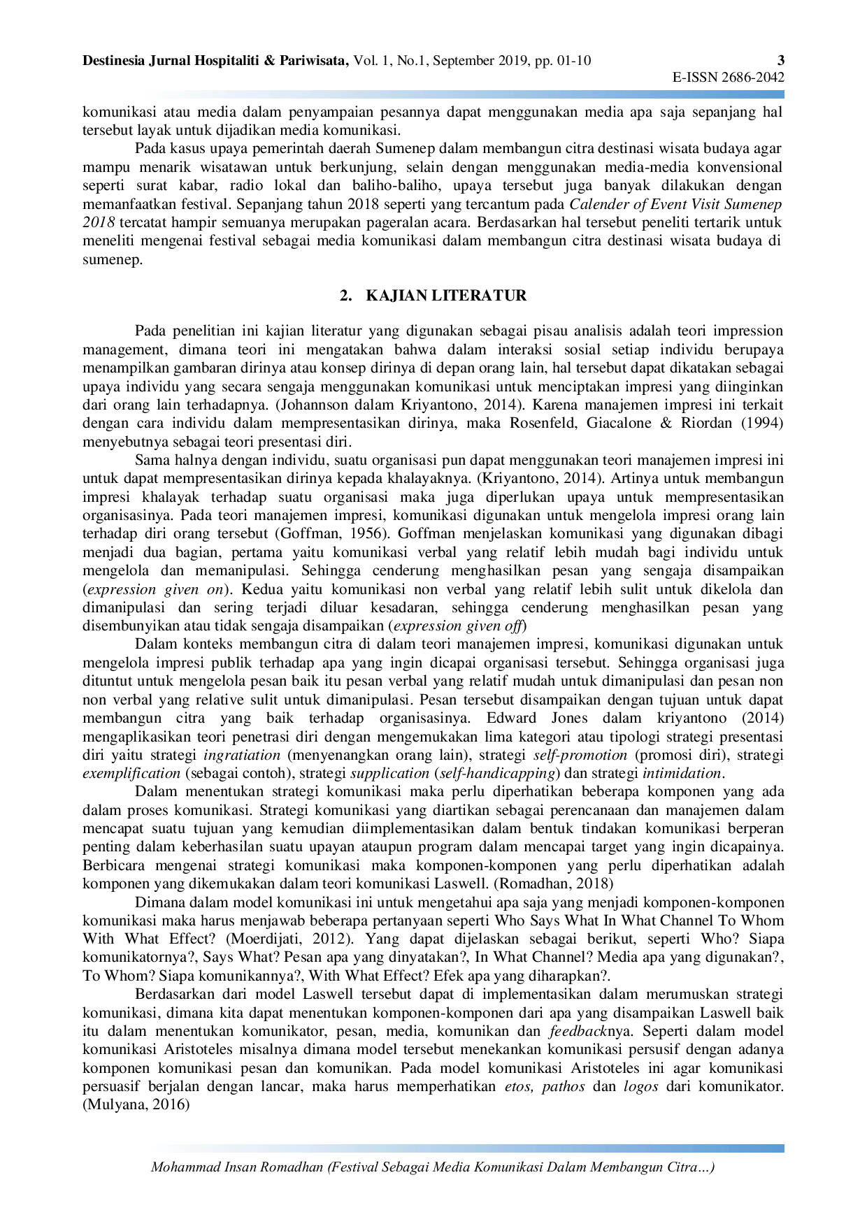 JURIS Festival Sebagai Media Komunikasi Dalam Membangun Citra Destinasi Wisata Budaya Di Sumenep