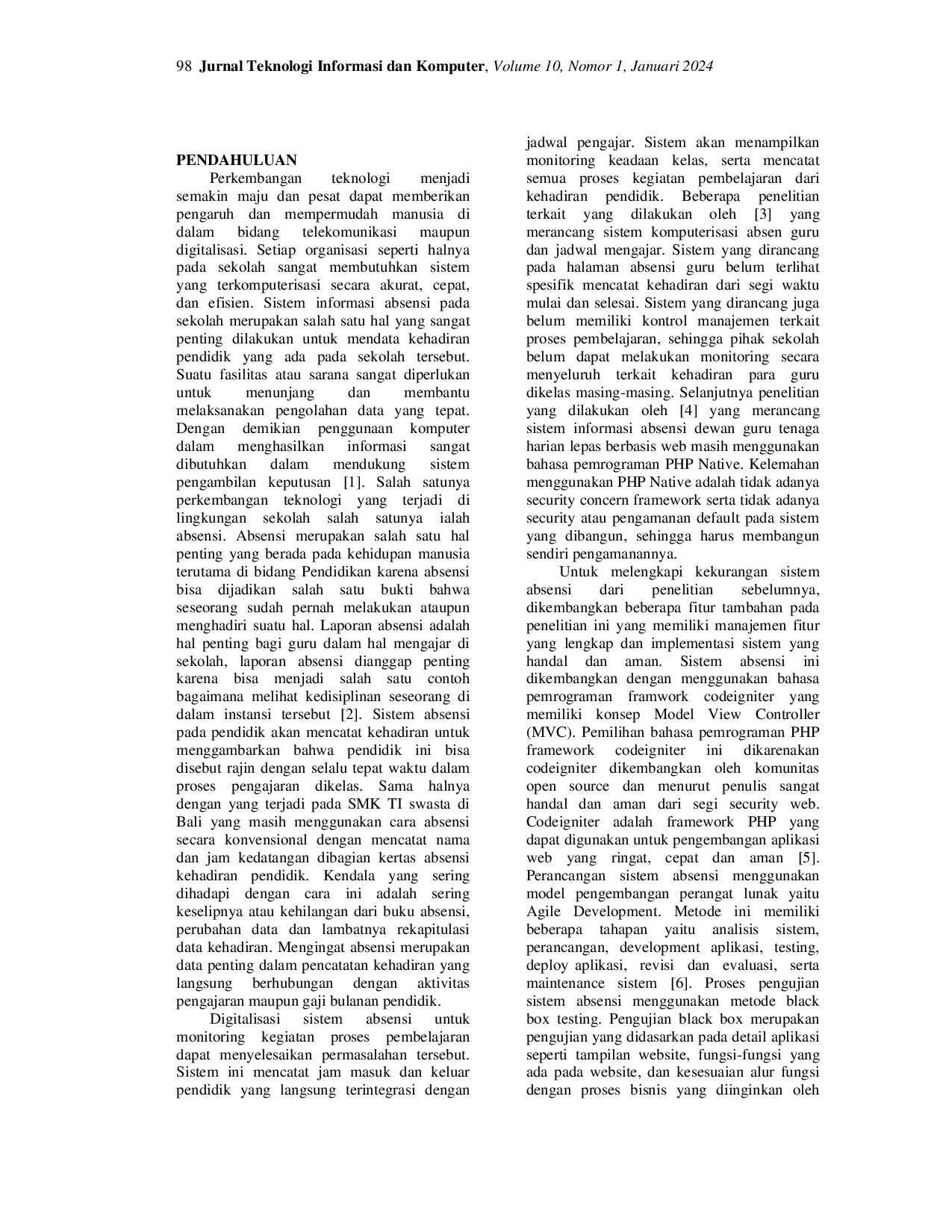 JURIS Digitalisasi Sistem Absensi Untuk Monitoring Kegiatan Pembelajaran Berbasis Web Responsive