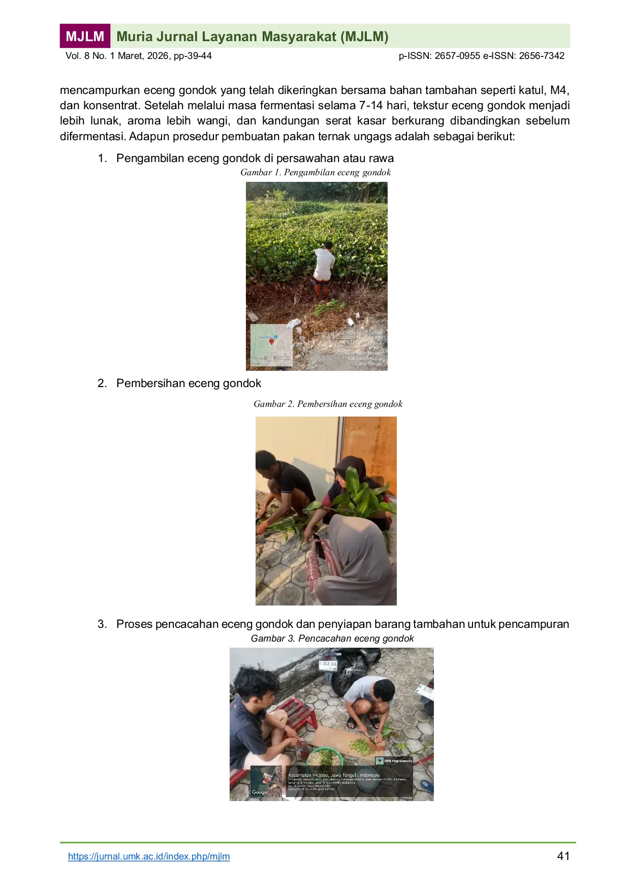 JURIS Innovation of Water Hyacinth as an Alternative Poultry Feed