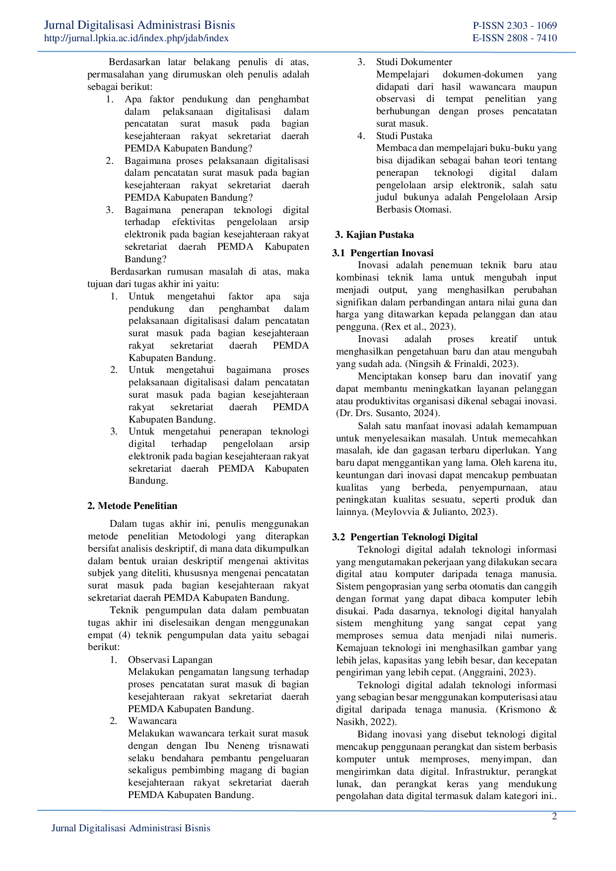 juris Inovasi Penerapan Teknologi Digital Dalam Pengelolaan Arsip Elektronik