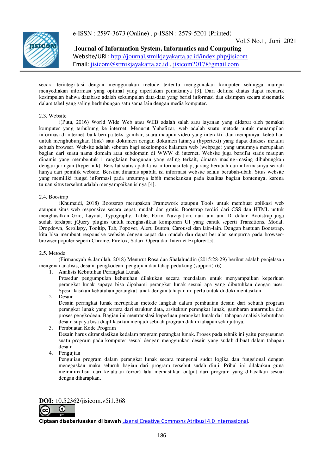 juris Sistem Informasi Pendaftaran Online Siswa Berbasis Web Pada Sekolah Menengah Kejuruan Smk Pelayaran Jakarta Raya