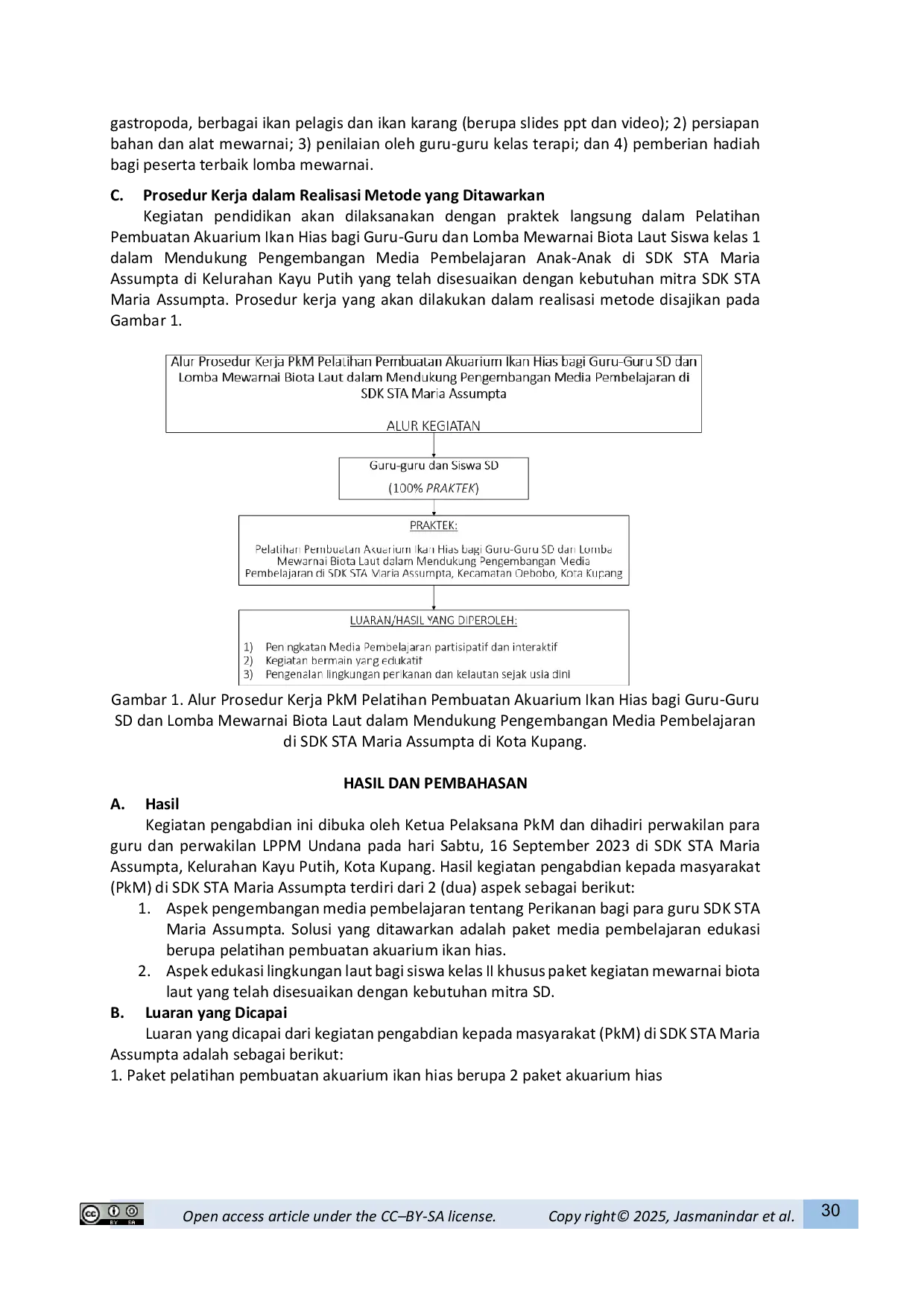 JURIS Pelatihan Pembuatan Akuarium Ikan Hias Bagi Guru Guru SD Dan Lomba Mewarnai Biota Laut Dalam Mendukung Pengembangan Media Pembelajaran Di SDK Sta Maria Assumpta