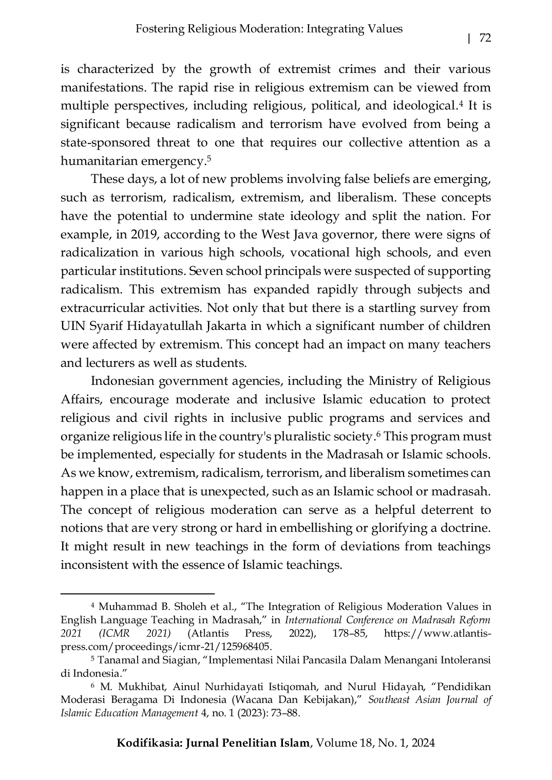 JURIS Fostering Religious Moderation Integrating Values Into The English Language Teaching Classroom