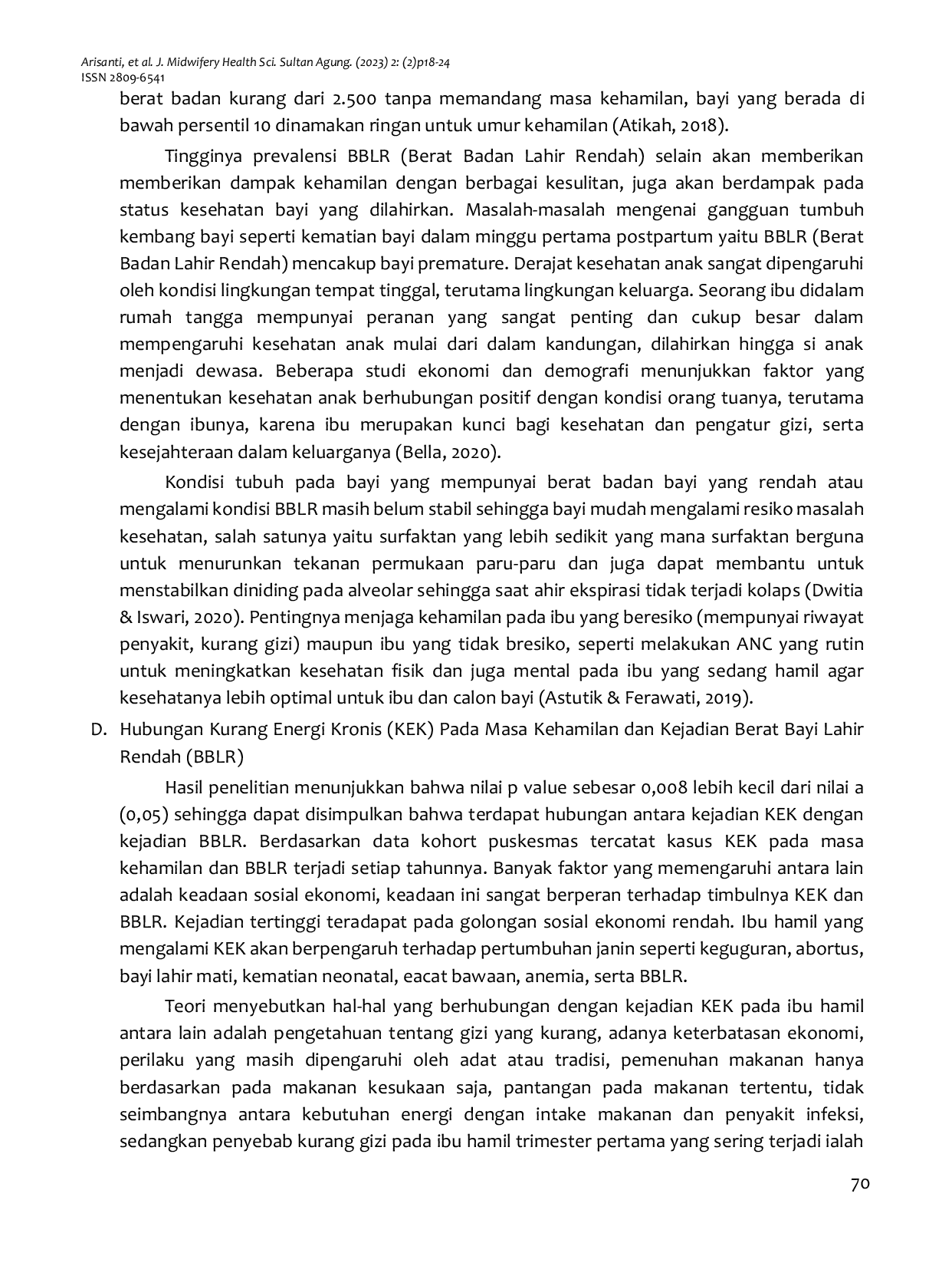JURIS Hubungan Kurang Energi Kronis KEK pada Masa Kehamilan Dengan Kejadian Berat Bayi Lahir Rendah BBLR
