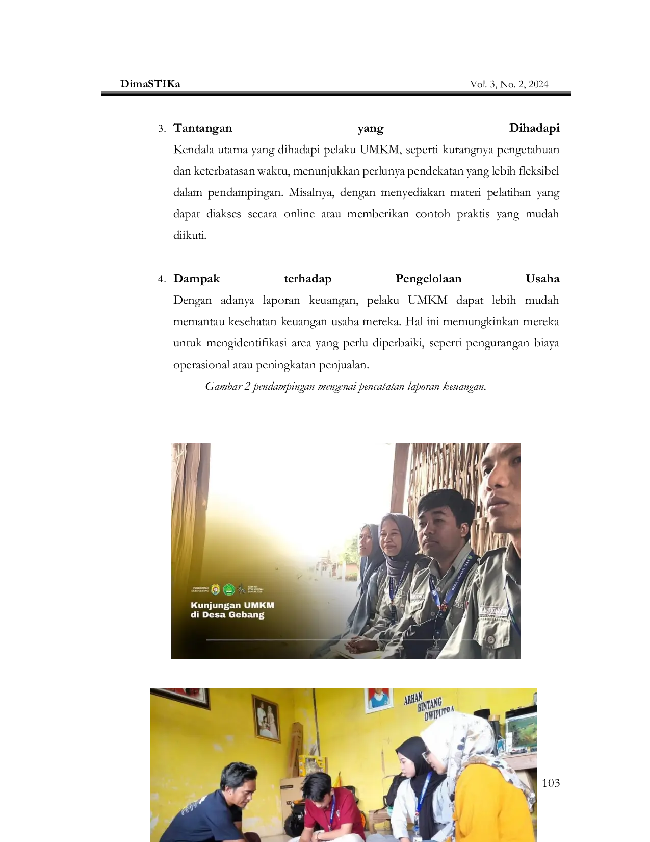 JURIS Pendampingan Penyusunan Laporan Keuangan pada UMKM di Desa Gebang Kecamatan Gemuh