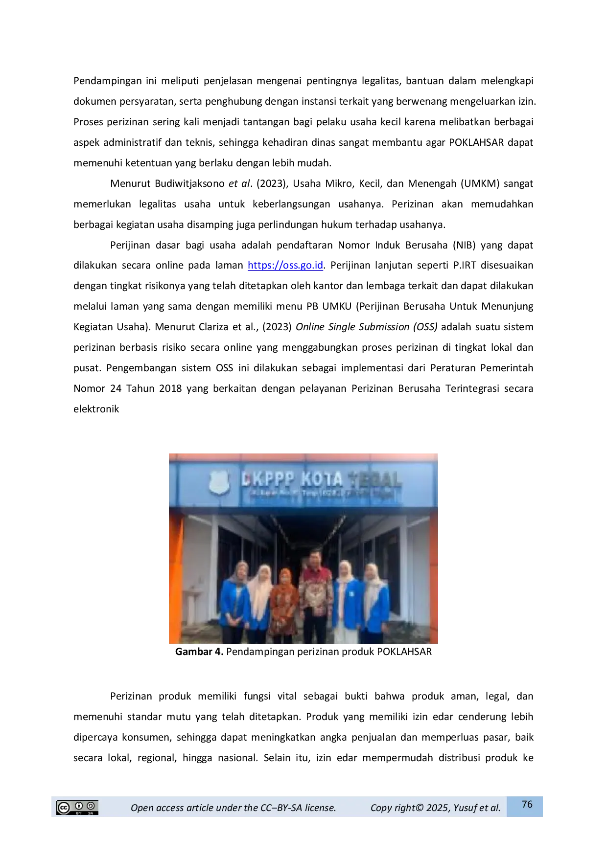 JURIS Penguatan Lembaga Kelompok Pengolah dan Pemasar POKLAHSAR Produk Hasil Perikanan dan Kelautan di Kota Tegal