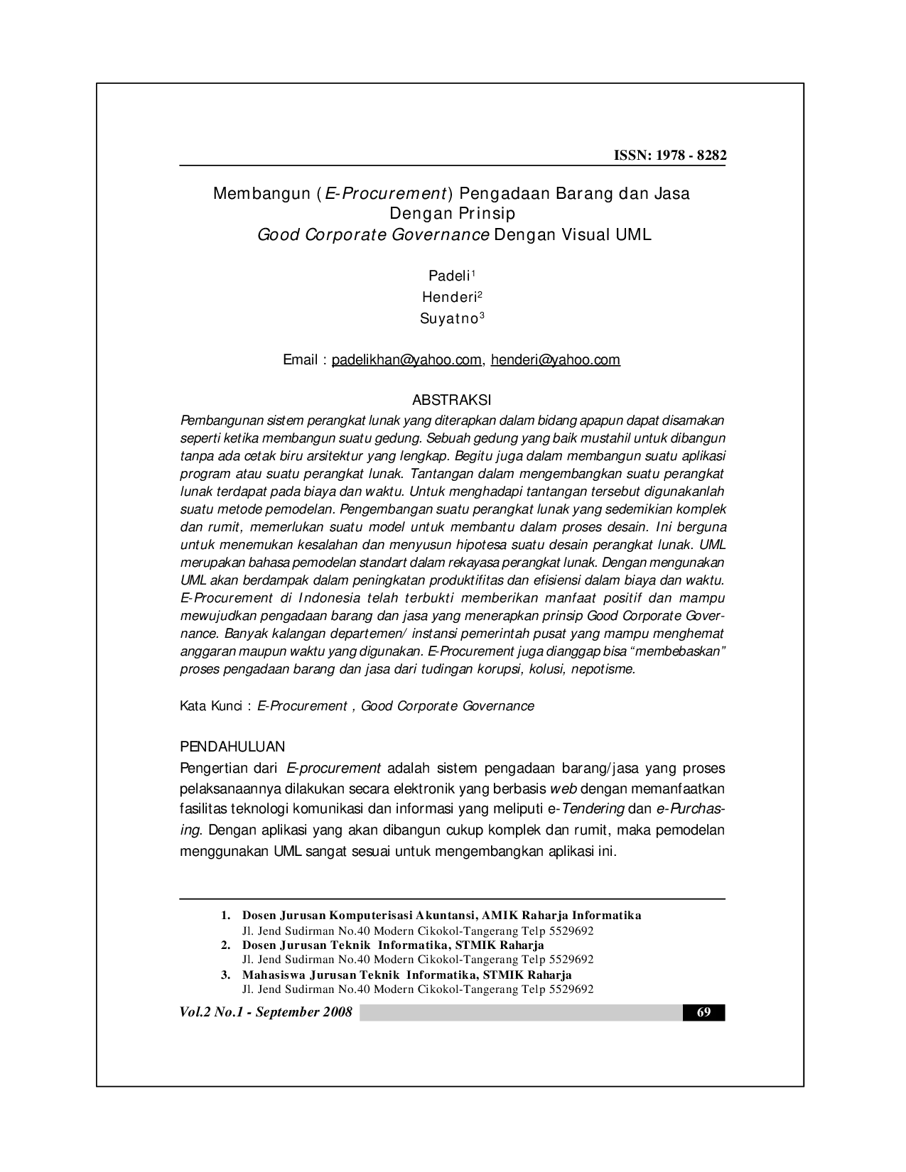 JURIS Membangun EProcurement Pengadaan Barang dan Jasa Dengan Prinsip Good Corporate Governance Dengan Visual UML