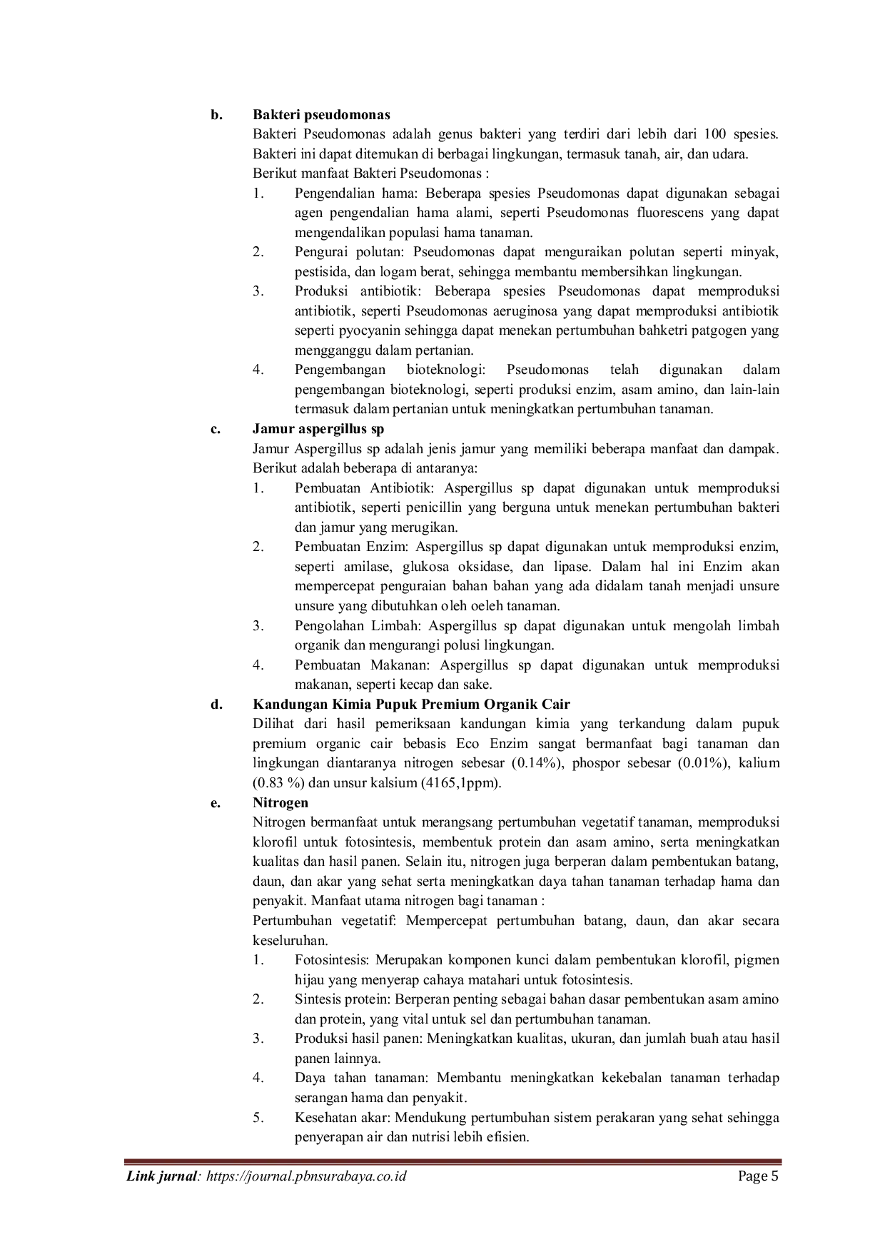 JURIS Pembuatan Pupuk Premium Organik Cair Berbasis Eco Enzyme