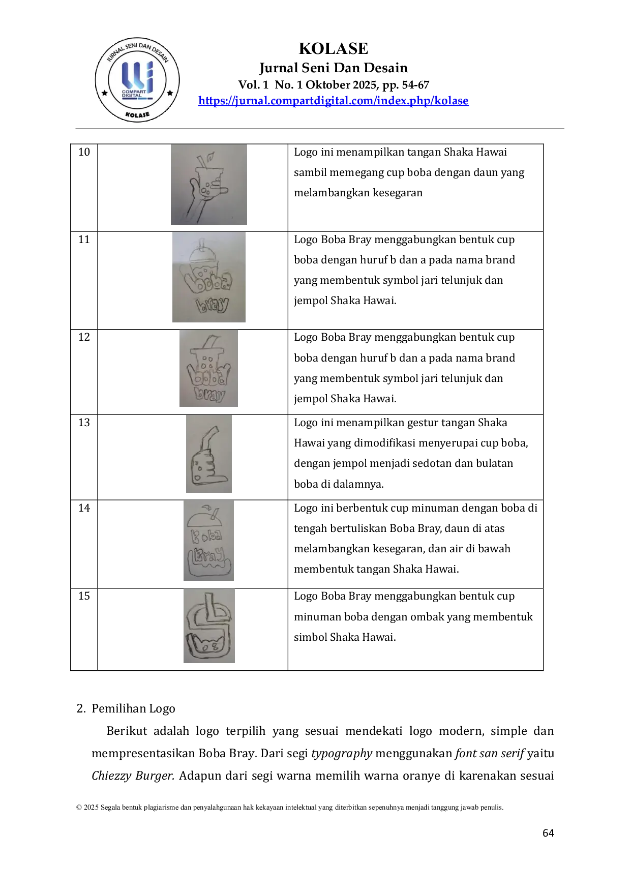 JURIS Perancangan Re Branding Identitas Visual Boba Bray Sebagai Media Promosi