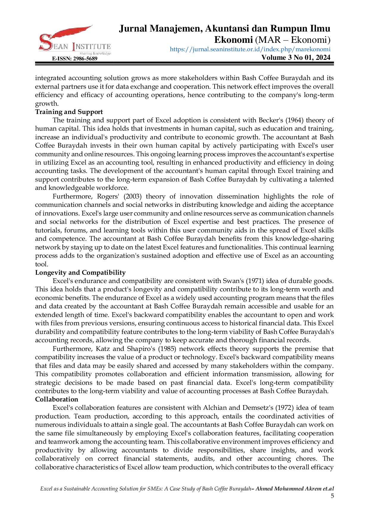 JURIS Excel as a Sustainable Accounting Solution for SMEs A Case Study of Bash Coffee Buraydah