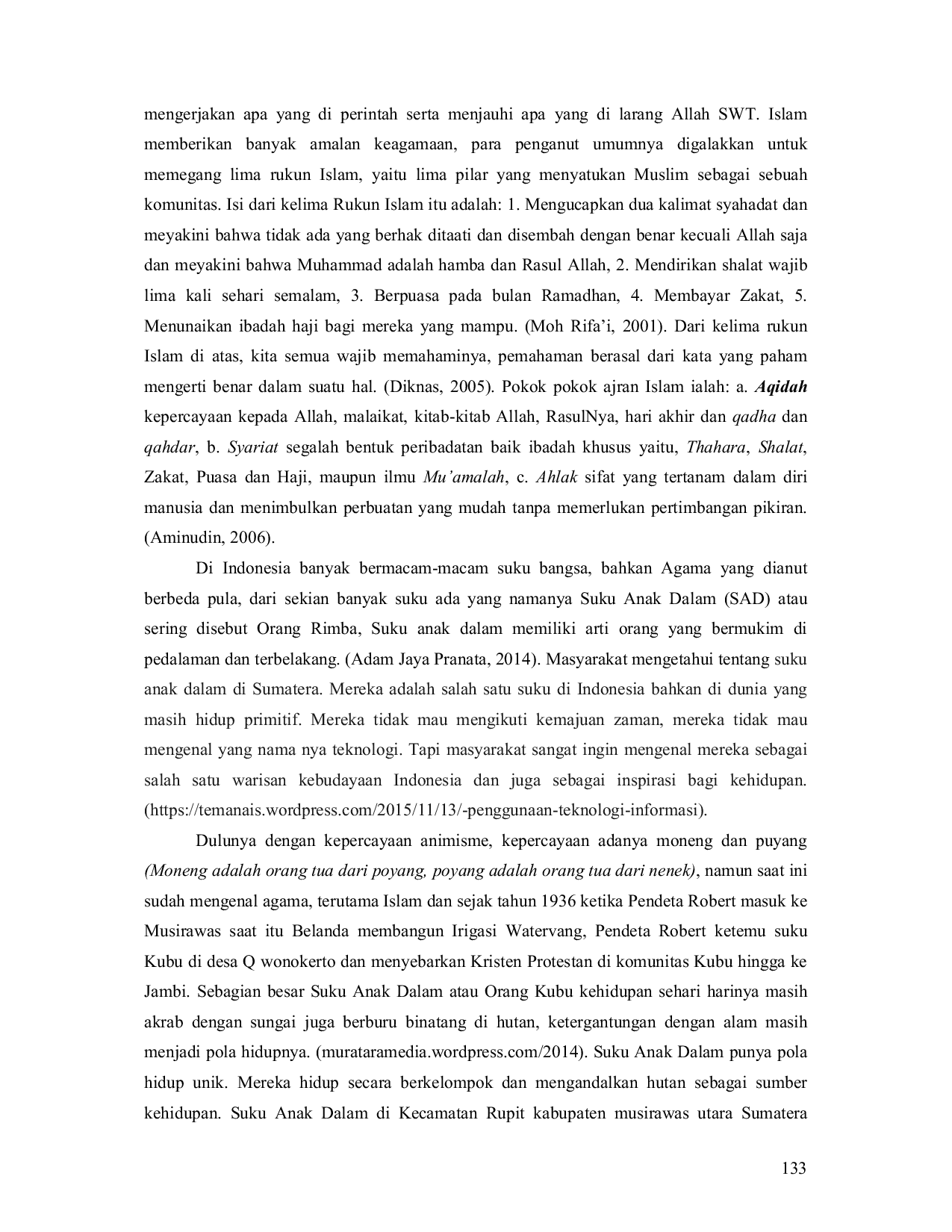 JURIS Pemahaman Agama Islam Pada Suku Anak Dalam