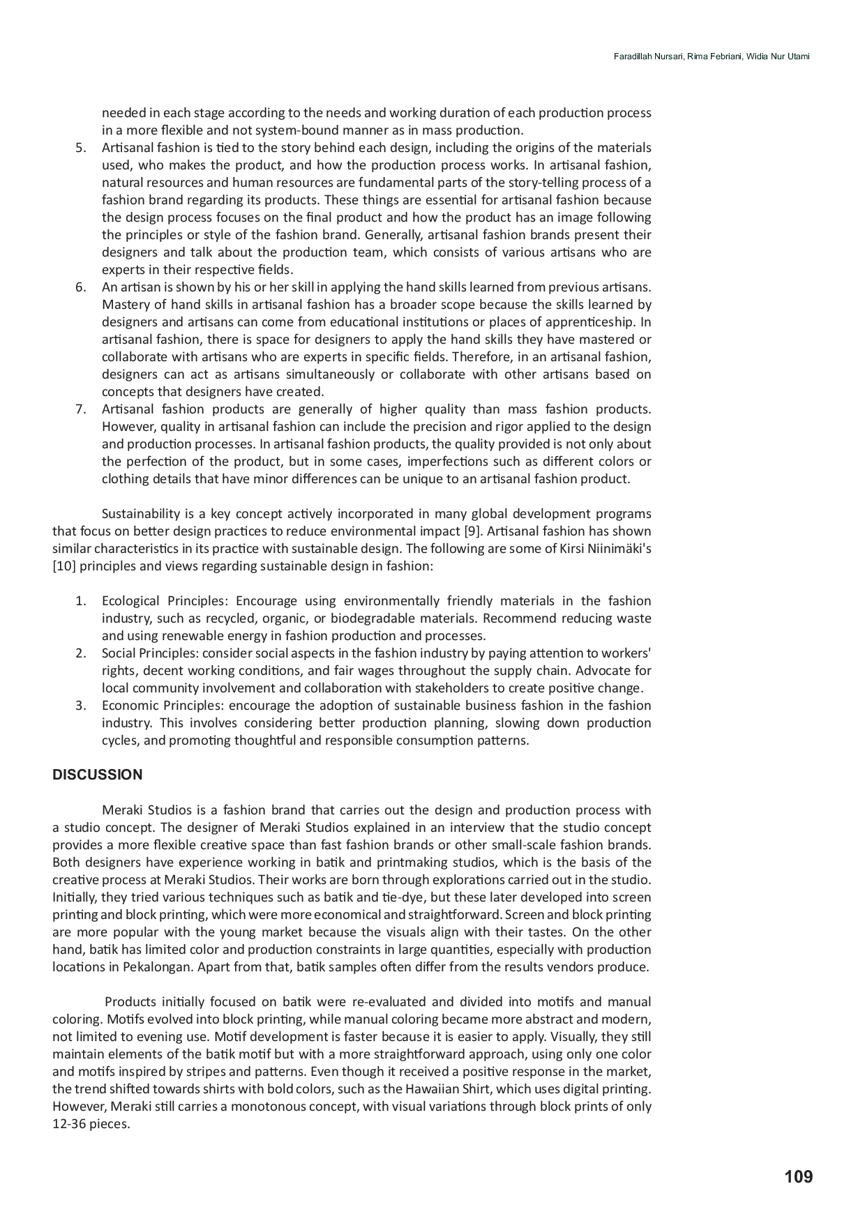 JURIS Exploring Indonesia s Artisanal Fashion Potential A Case Study of Meraki Studios