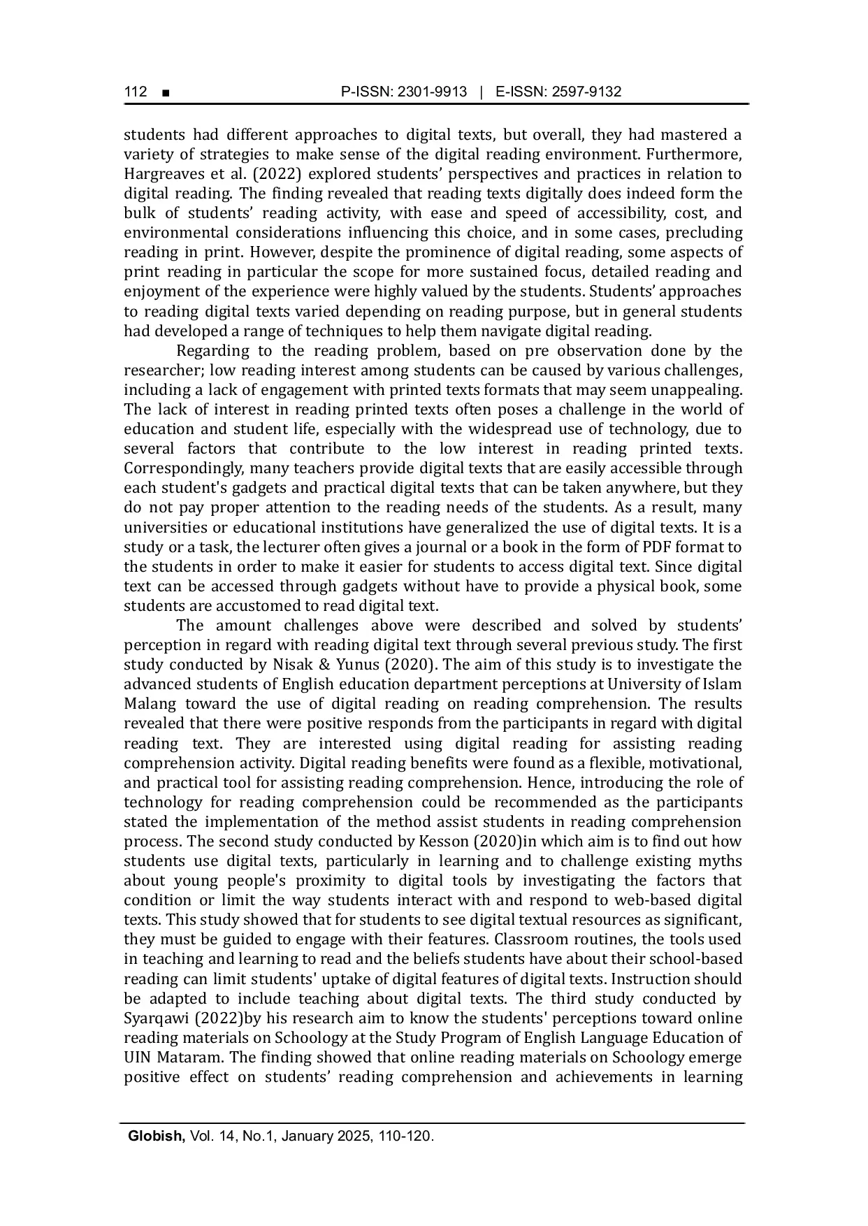 JURIS Students Perceptions of Reading Digital Texts at a Private University in Indonesia