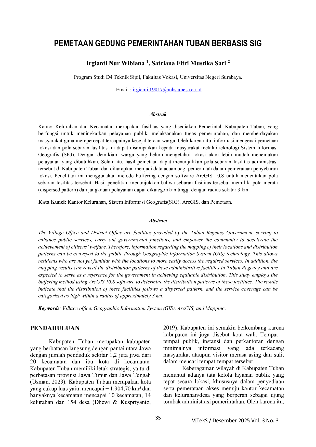 JURIS Pemetaan Gedung Pemerintahan Tuban Berbasis SIG