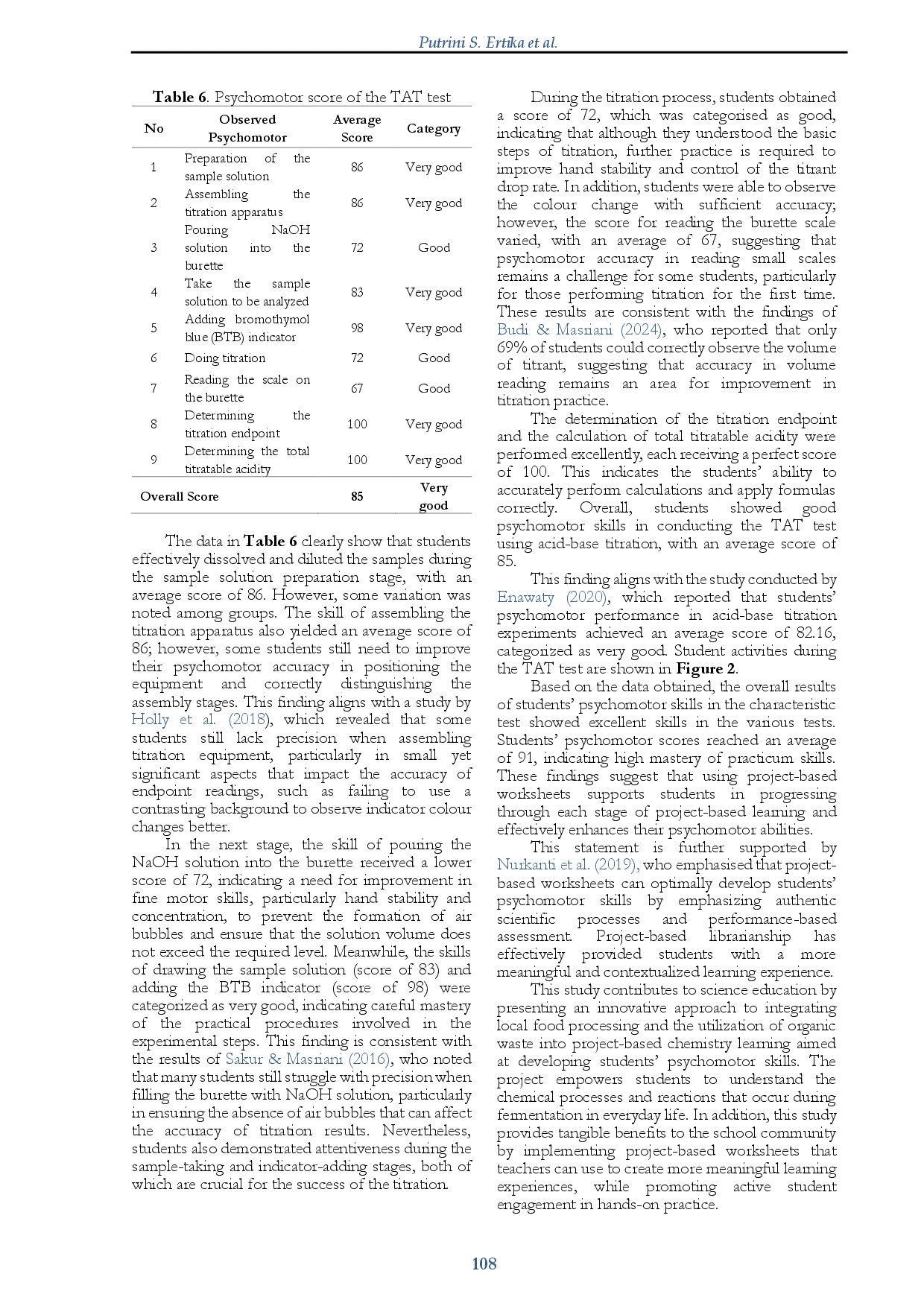 juris The Implementation of Project Based Worksheets for Making Taro Tape with Dragon Fruit Peel to Develop Students Psychomotor Skills