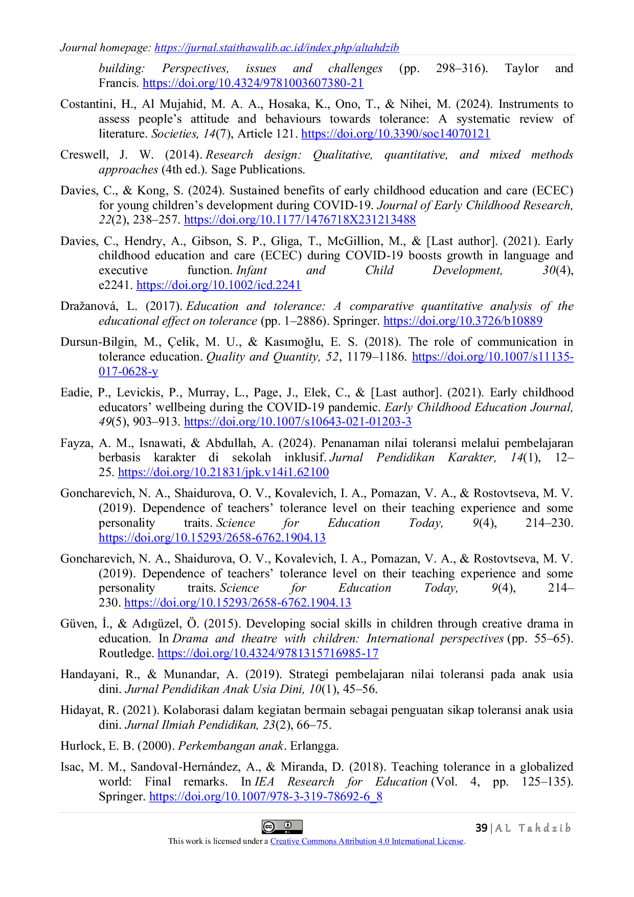 JURIS Teachers Strategies in Instilling Tolerance in Early Childhood