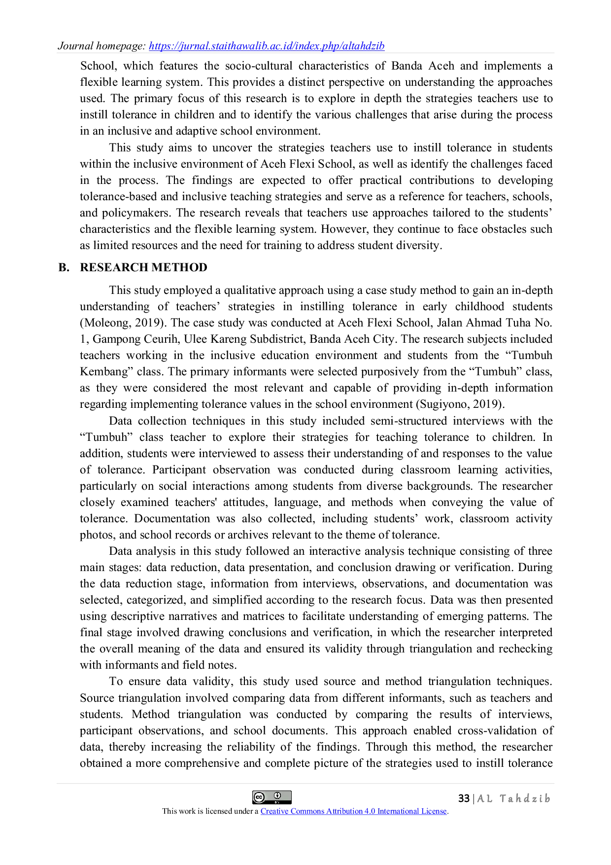 JURIS Teachers Strategies in Instilling Tolerance in Early Childhood