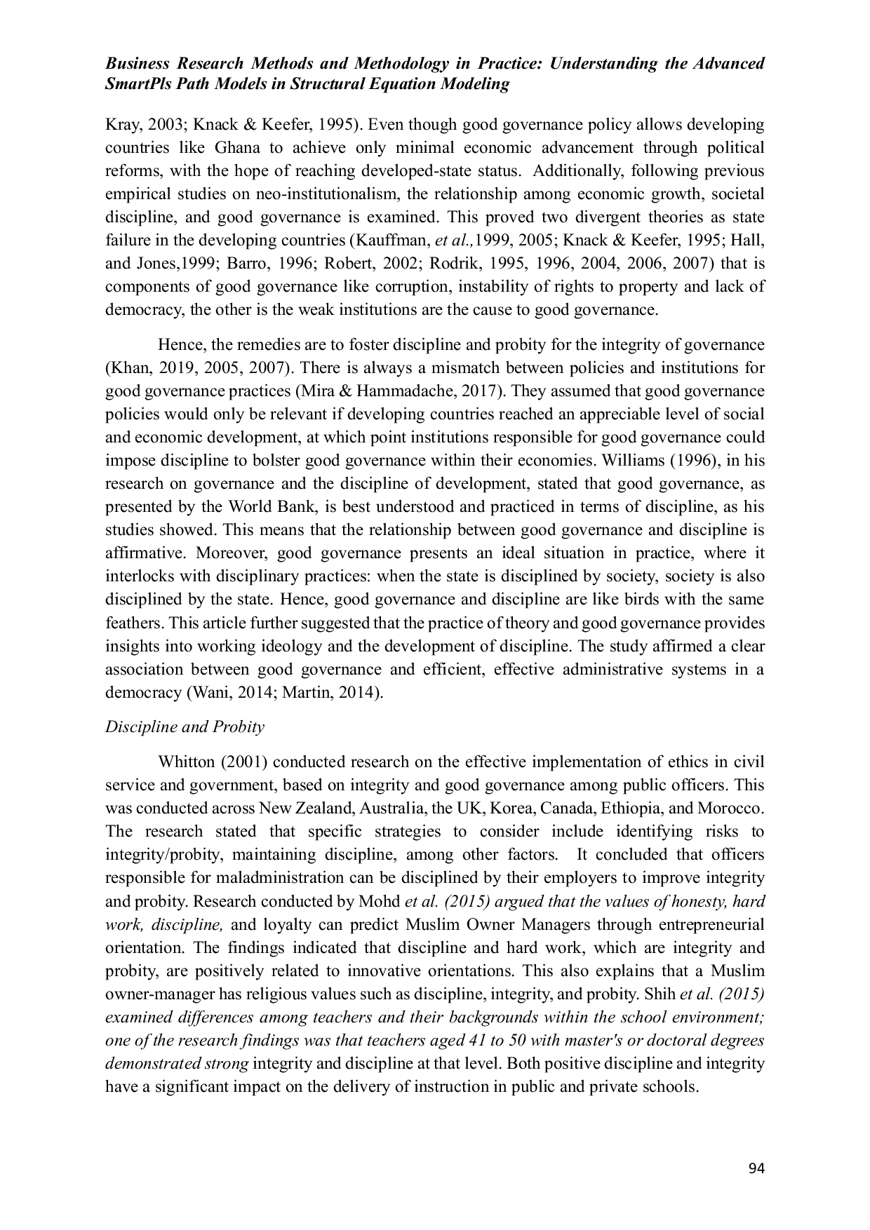 JURIS Business Research Methods and Methodology in Practice Understanding the Advanced SmartPls Path Models in Structural Equation Modeling