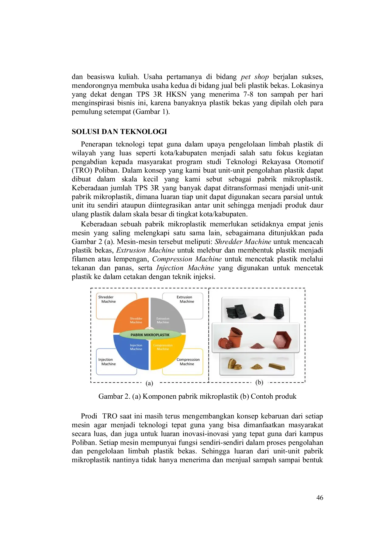 JURIS Penerapan Teknologi Plastic Shredder untuk Meningkatkan Kapasitas Produksi dan Daya Saing UMKM Usaha Manuntung