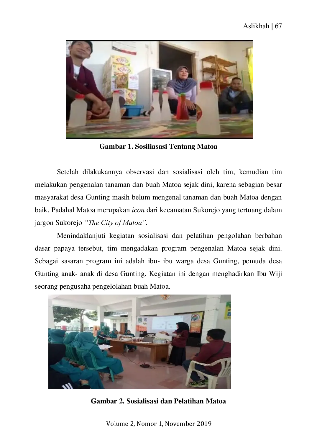 JURIS Sinergitas Program Matoanisasi Pada Masyarakat Desa Gunting Melalui Participatory Rural Appraisal PRA