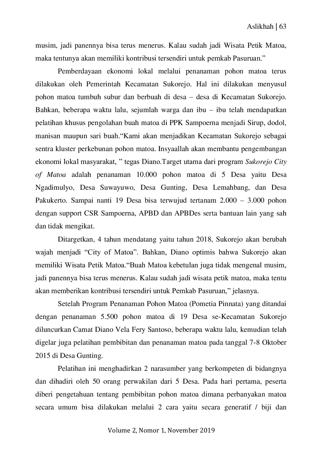 JURIS Sinergitas Program Matoanisasi Pada Masyarakat Desa Gunting Melalui Participatory Rural Appraisal PRA