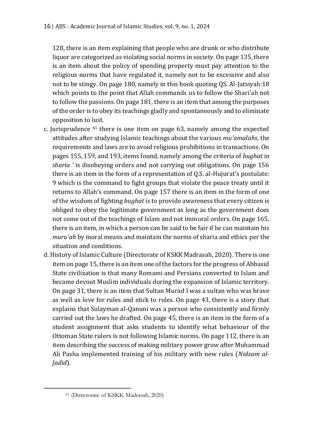 JURIS The Character Value of Love for the Motherland in Madrasah Digital Books Analysis of Islamic Religious Subject Cluster Books Class XI Madrasah Aliyah