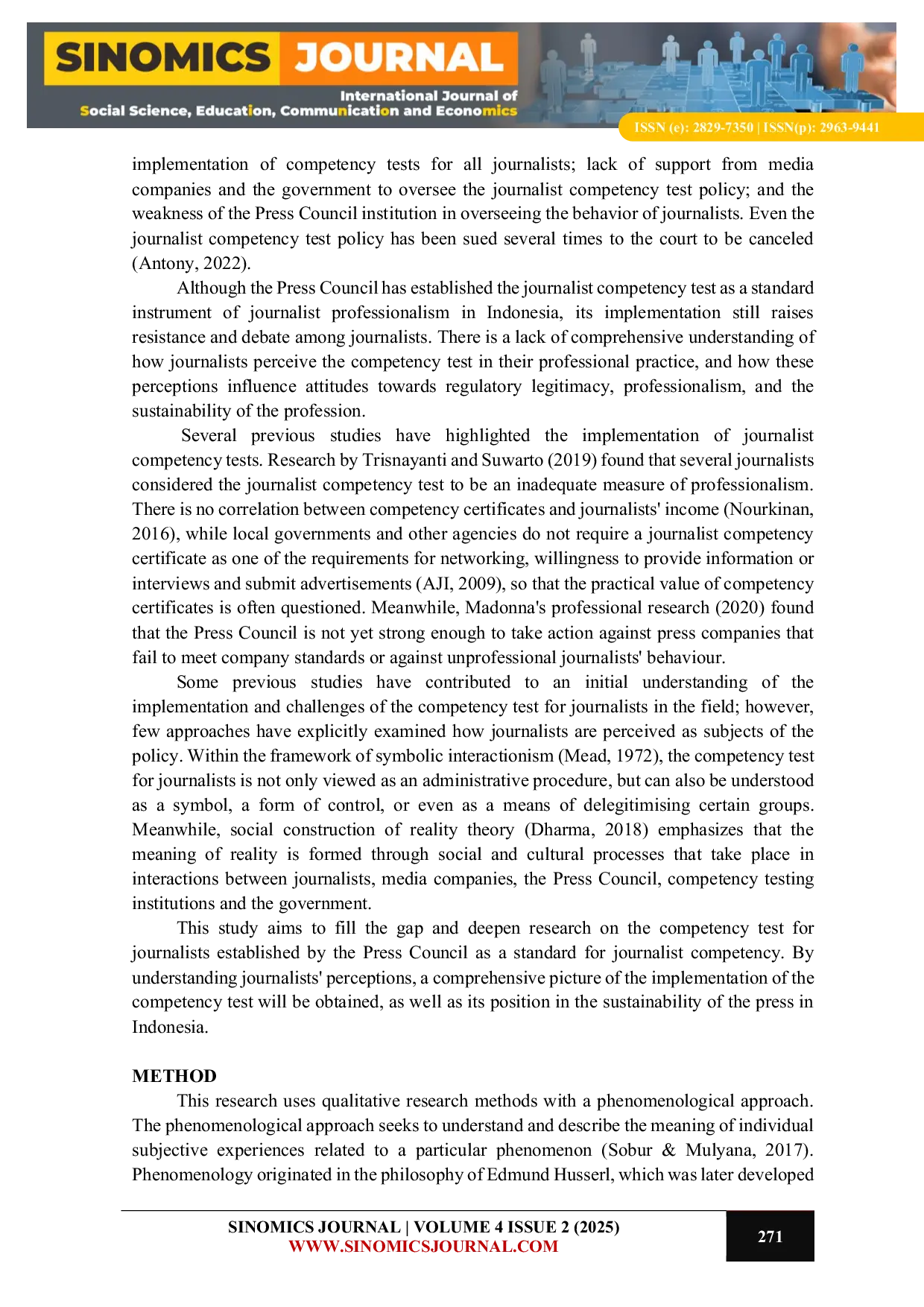 JURIS Journalists Perceptions of the Journalist Competency Test in the Context of Professionalism in East Java Indonesia