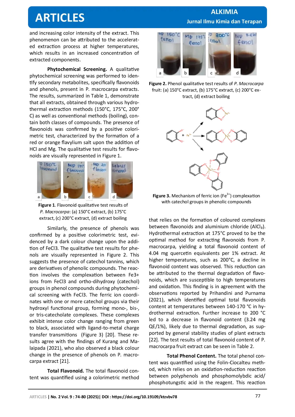 JURIS Effect of Hydrothermal Extraction Temperature on Antioxidant Activity of Phaleria Macrocarpa