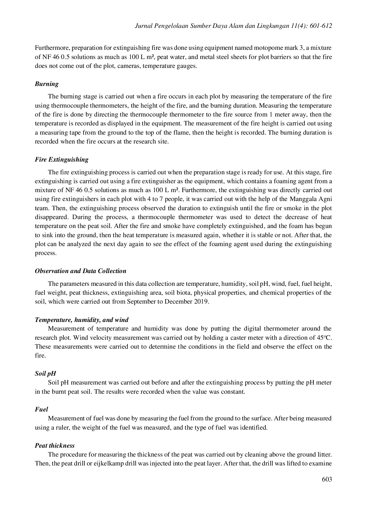 juris Dampak Aplikasi Foaming Agent pada Tanah Gambut Bekas Terbakar di Desa Rimba Panjang Kabupaten Kampar Provinsi Riau