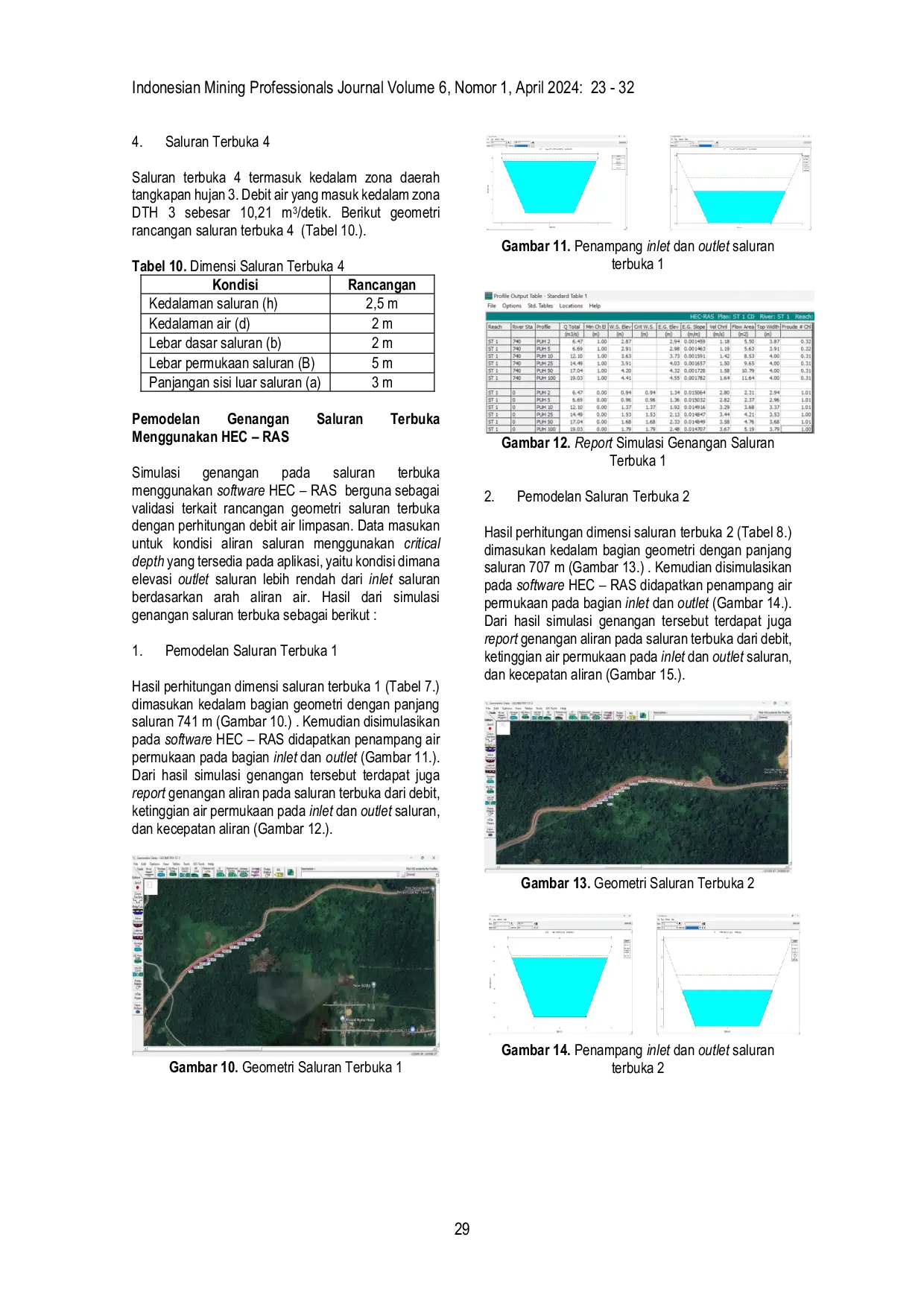 JURIS RANCANGAN GEOMETRI SALURAN TERBUKA DENGAN VALIDASI PEMODELAN GENANGAN SOFTWARE HEC RAS