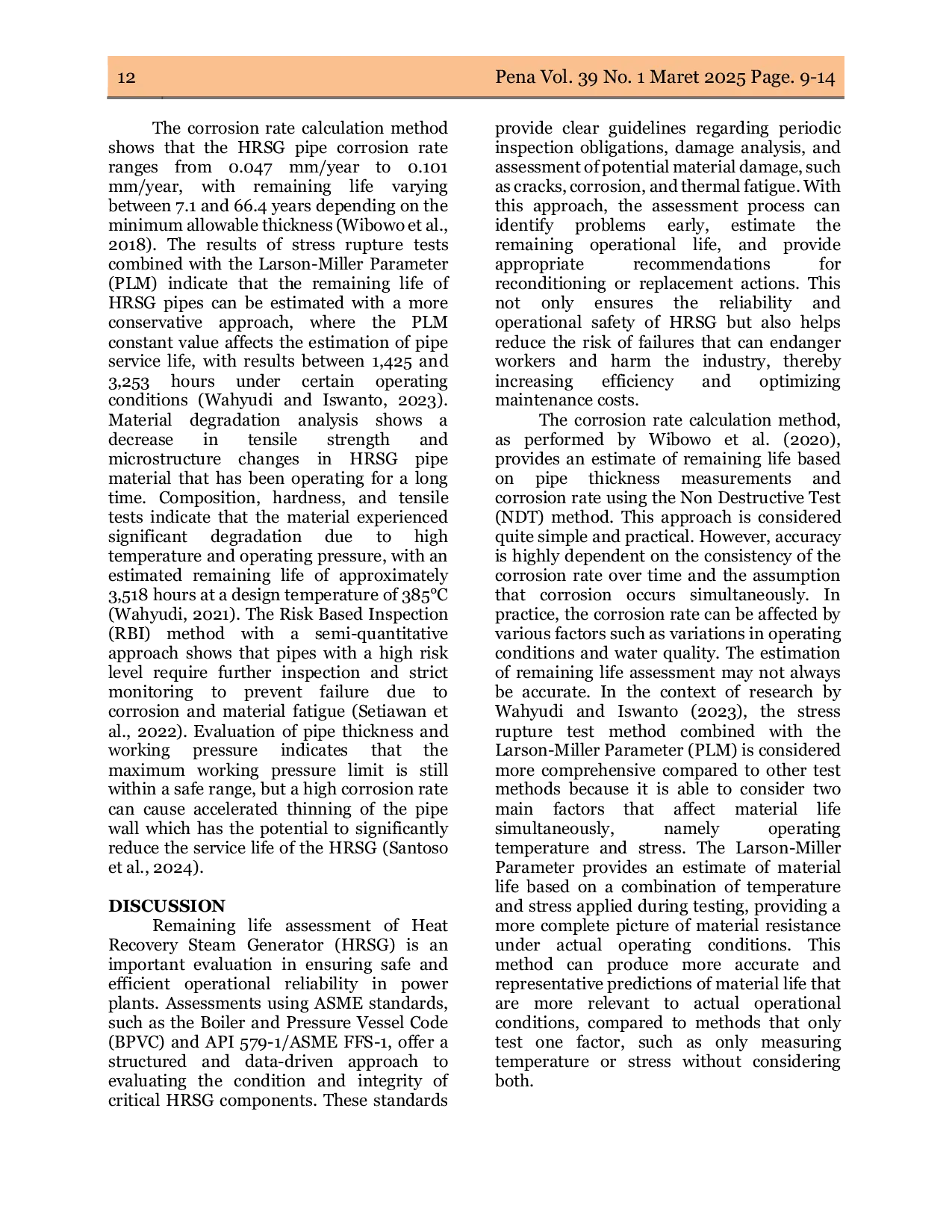 JURIS Literature Review Remaining Life Assessment Method of Heat Recovery Steam Generator HRSG Based on American Society Of Mechanical Engineers ASME Standards