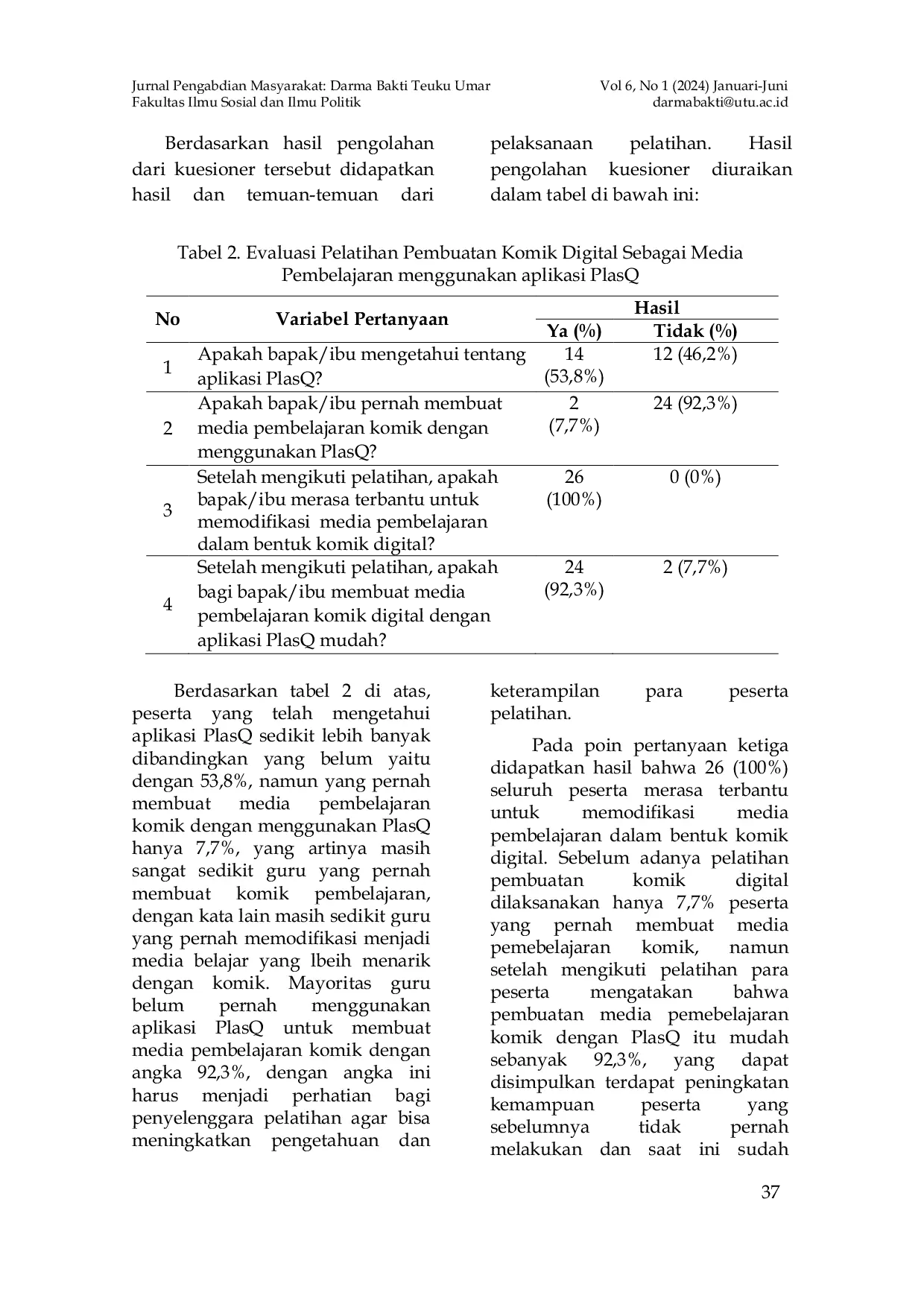 JURIS Pelatihan Pembuatan Komik Digital sebagai Modifikasi Media Pembelajaran di SD Negeri Tangerang 2