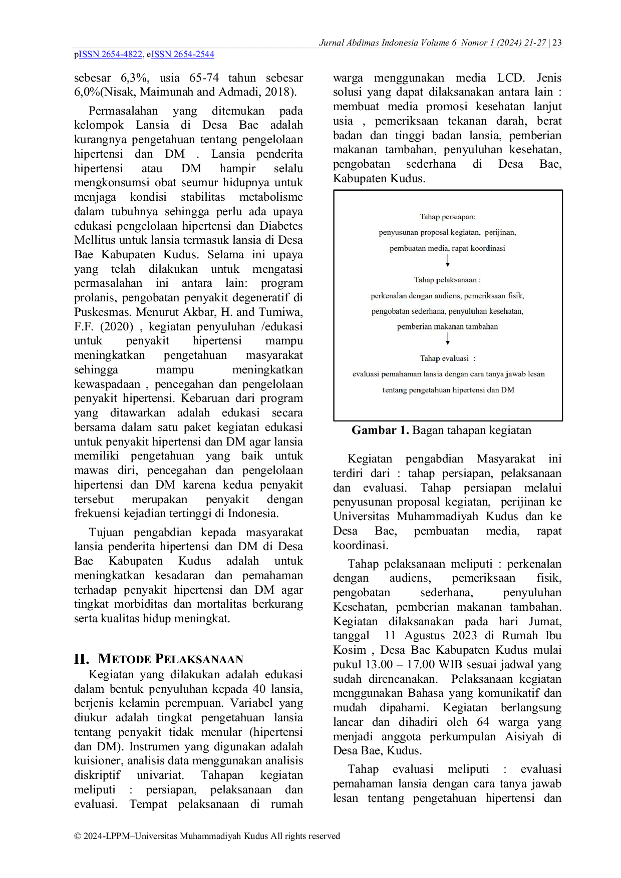 JURIS Edukasi Manajemen Penyakit Tidak Menular Meningkatkan Pengetahuan Lansia Tentang Pengelolaan Penyakit Tidak Menular