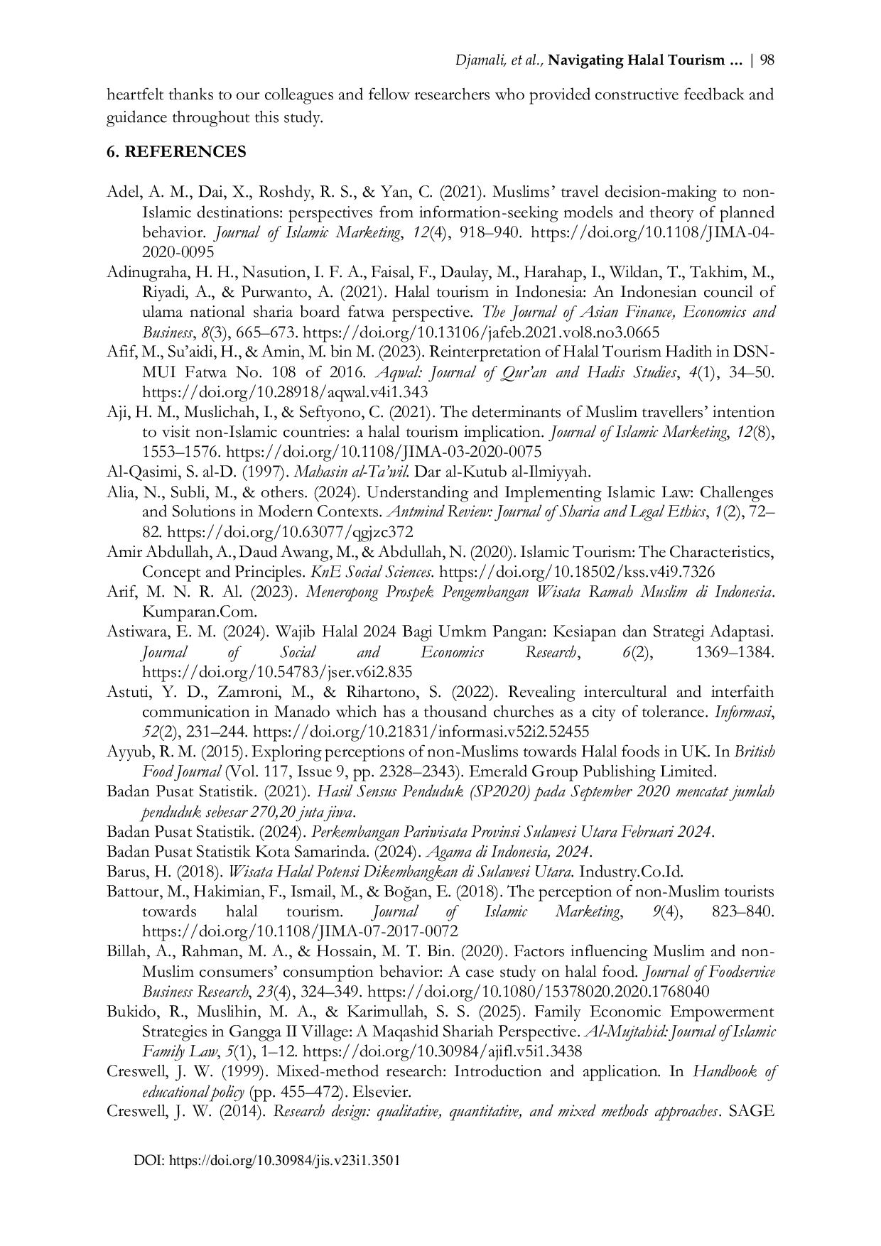 JURIS Navigating Halal Tourism Perceptions and Behaviors of Non Muslims in the Muslim Minority Context of Manado City