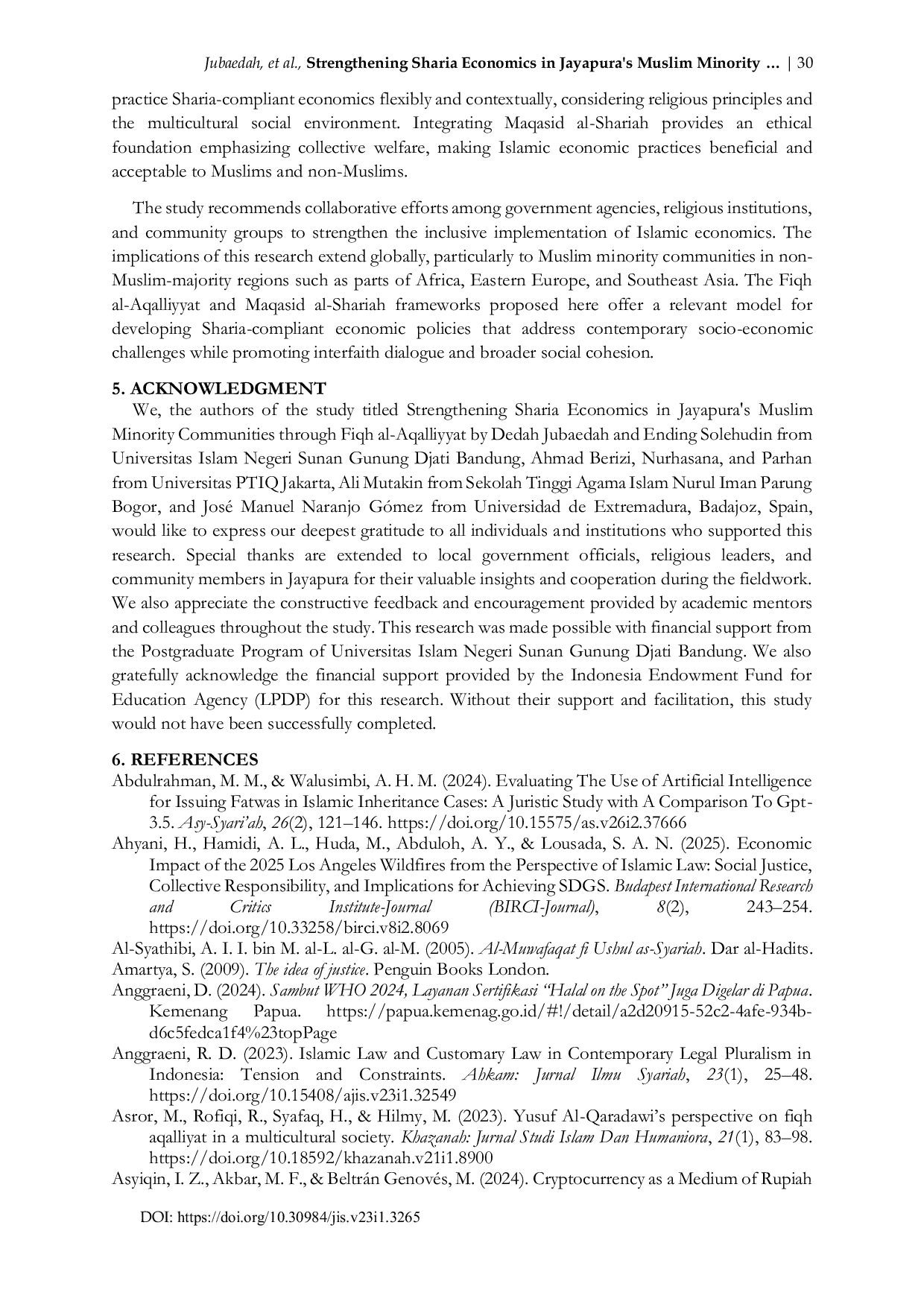 JURIS Strengthening Sharia Economics in Jayapura s Muslim Minority Communities through Fiqh al Aqalliyyat