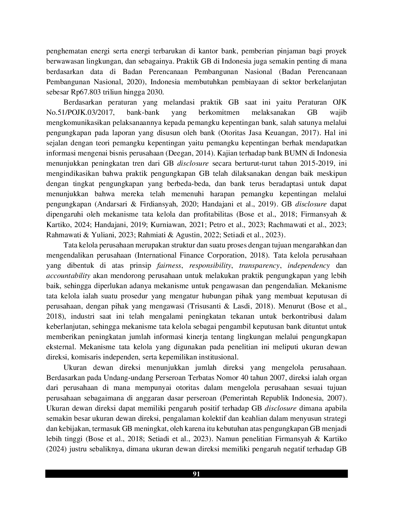 JURIS Mekanisme Tata Kelola dan Profitabilitas Terhadap Green Banking Disclosure