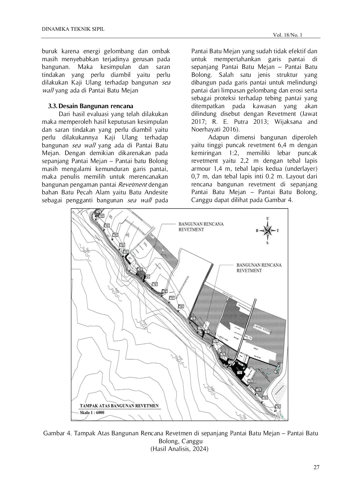 JURIS Evaluasi Kinerja Bangunan Pengaman Pantai di Pantai Batu Mejan Canggu