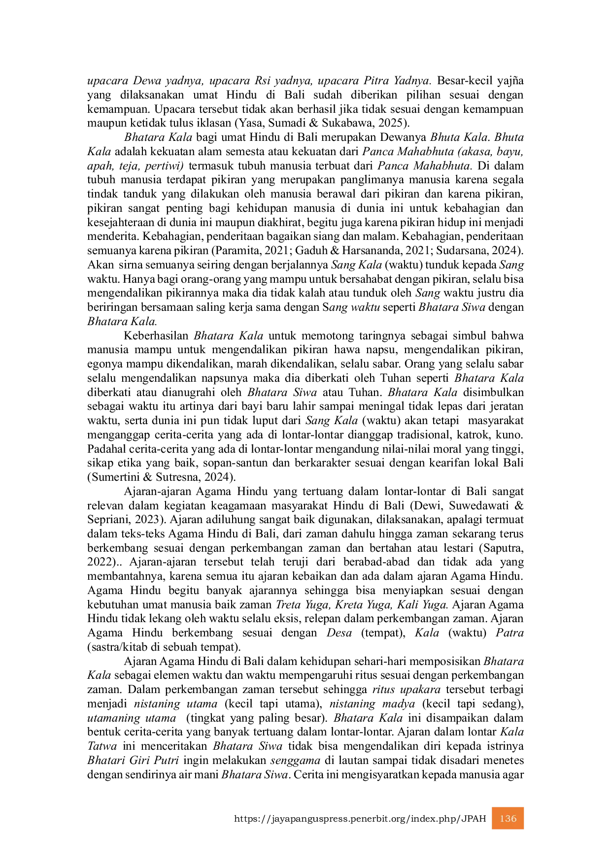 JURIS Kala Tatwa Dan Realisasinya Terhadap Keberagamaan Masyarakat Hindu Di Bali