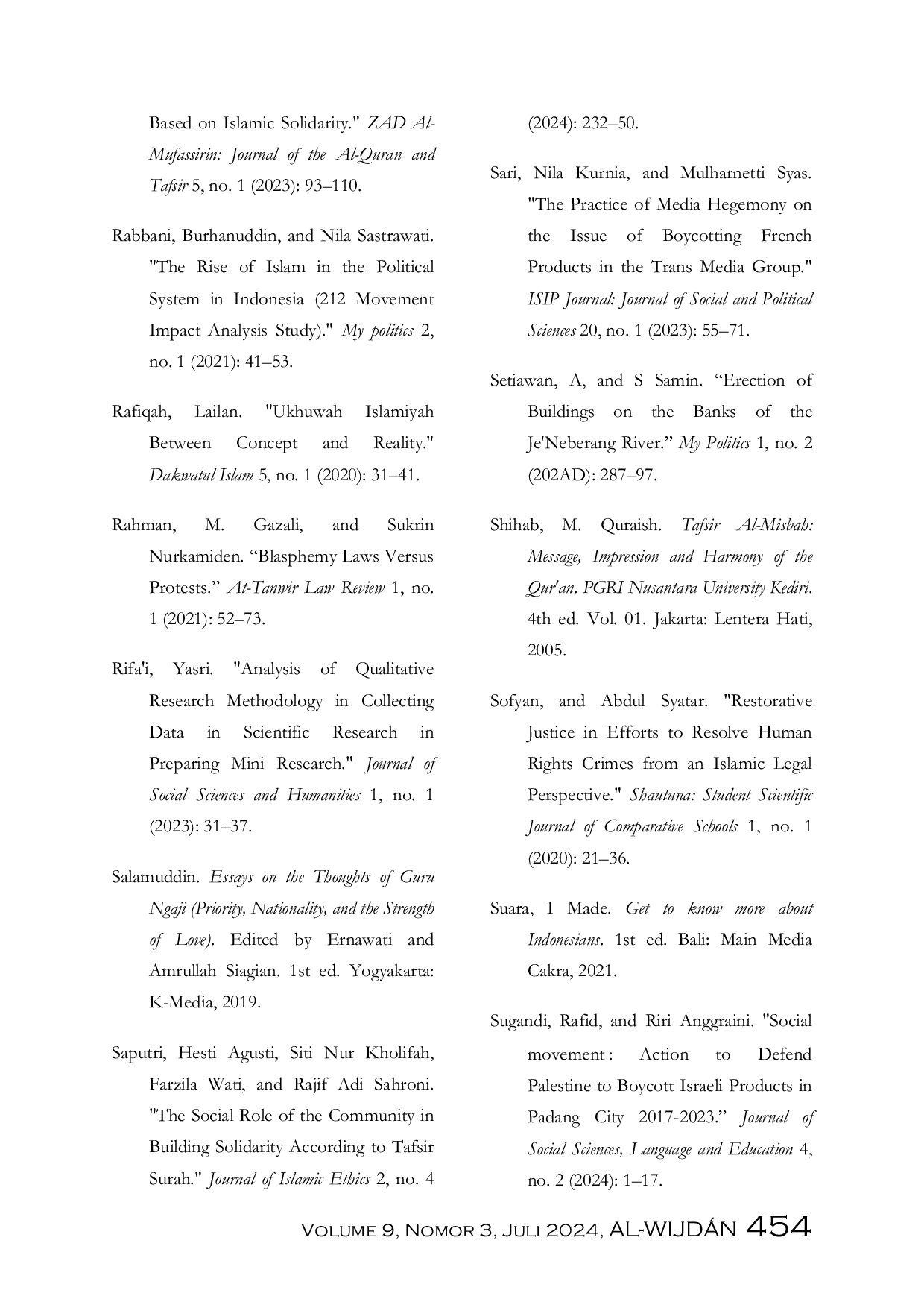 JURIS Boycott In The Perspective Of The Quran Interpretation Of Rejecting Actions That Reflect Justice And Unity Of The Ummah