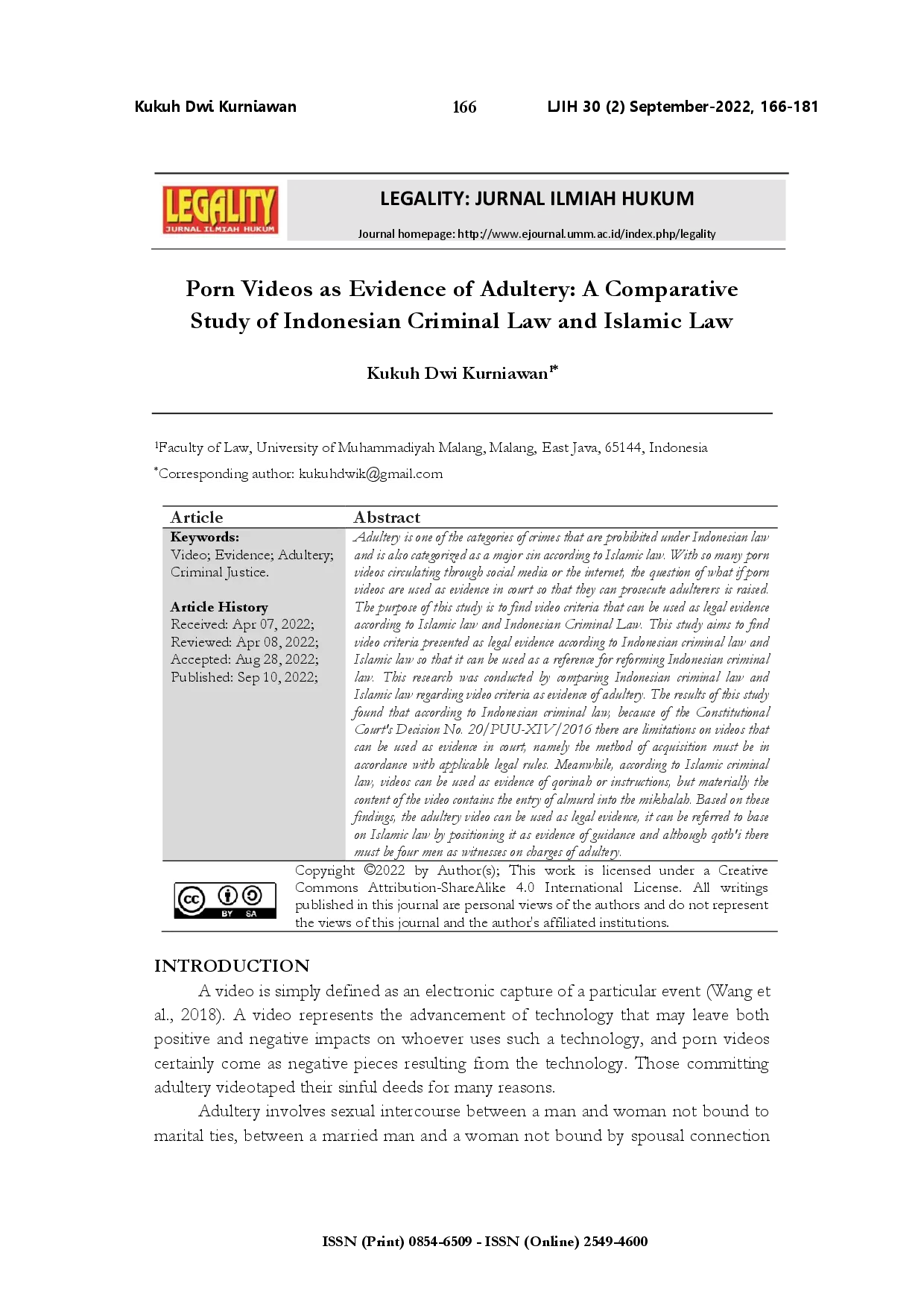 juris Porn videos as evidence of adultery a comparative study of Indonesian criminal law and Islamic law