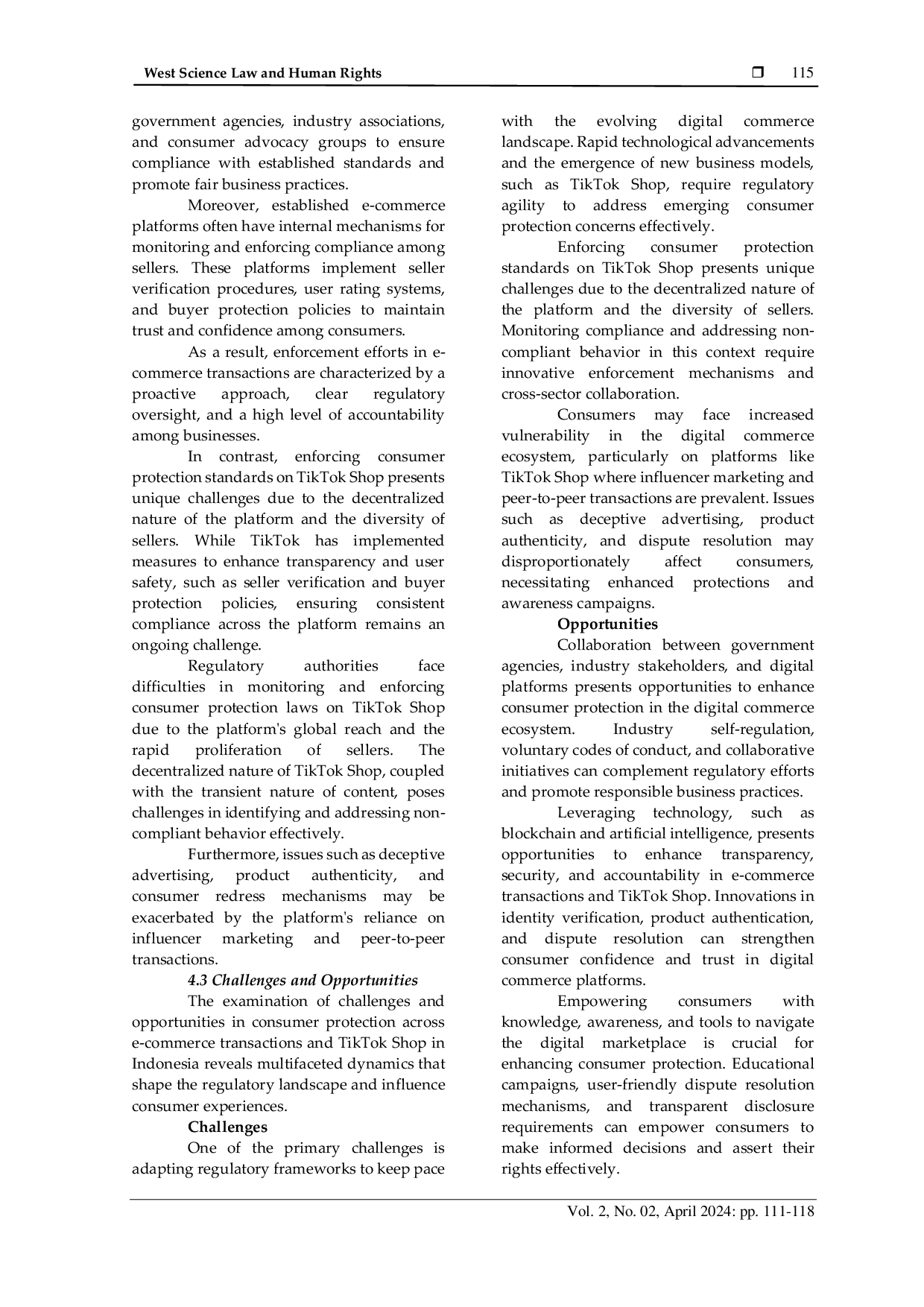 JURIS Comparison of Legal Aspects of Consumer Protection in E commerce Transactions and TikTok Shop in Indonesia