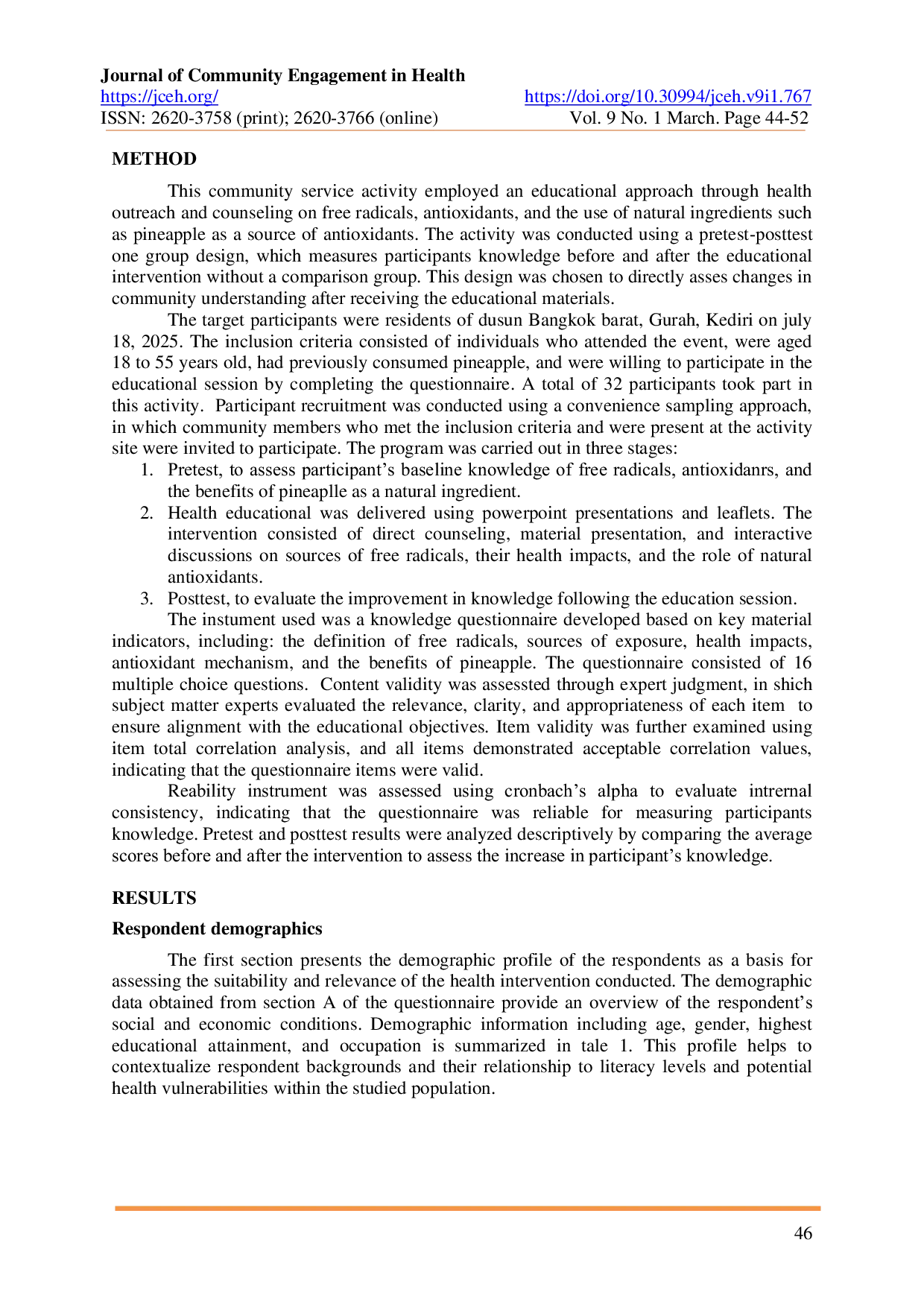 JURIS Socialization on the Utilization of Pineapple as a Natural Source of Antioxidants to Support Health Productive Age Communities in West Bangkok Gurah Kediri