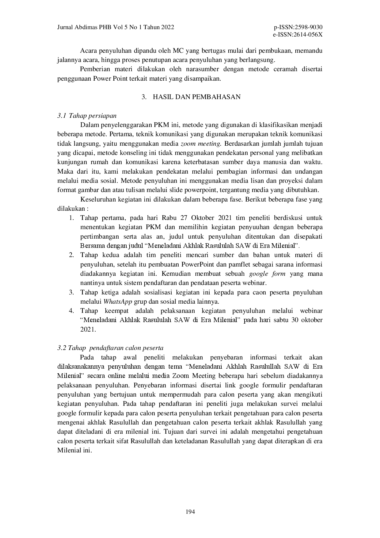 juris Webinar Meneladani Akhlak Rasulullah SAW di Era Milenial