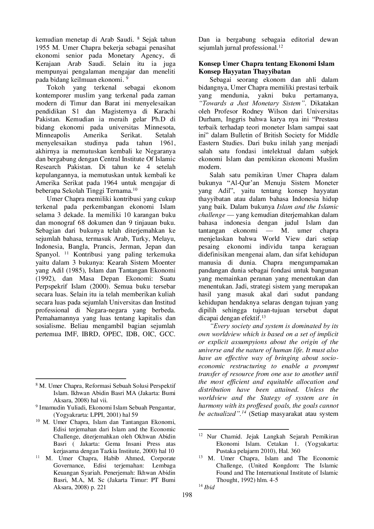 JURIS Relevansi Pemikiran Ekonomi Menurut Umer Chapra Dan Konsep Uang Menurut Al Ghazali