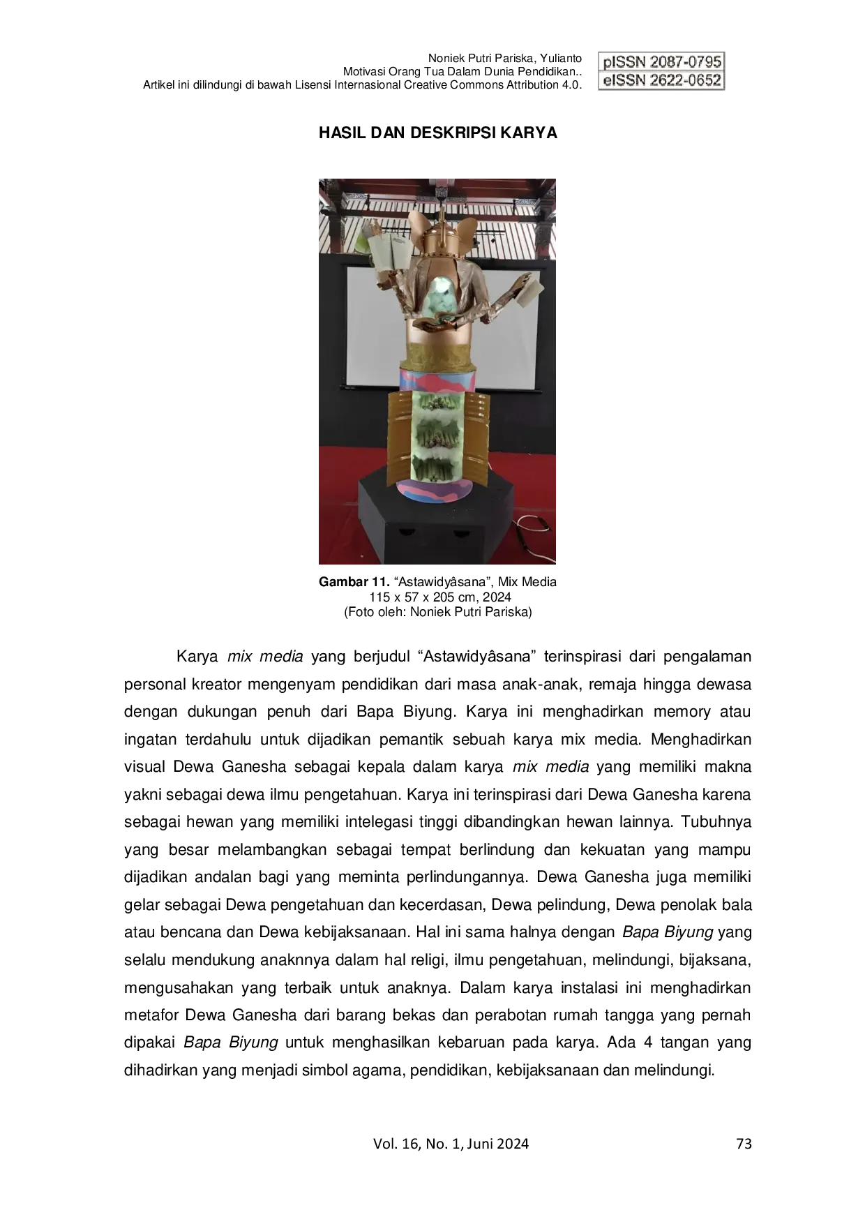 JURIS Motivasi Orang Tua Dalam Dunia Pendidikan Sebagai Sumber Ide Penciptaan Karya Mix Media