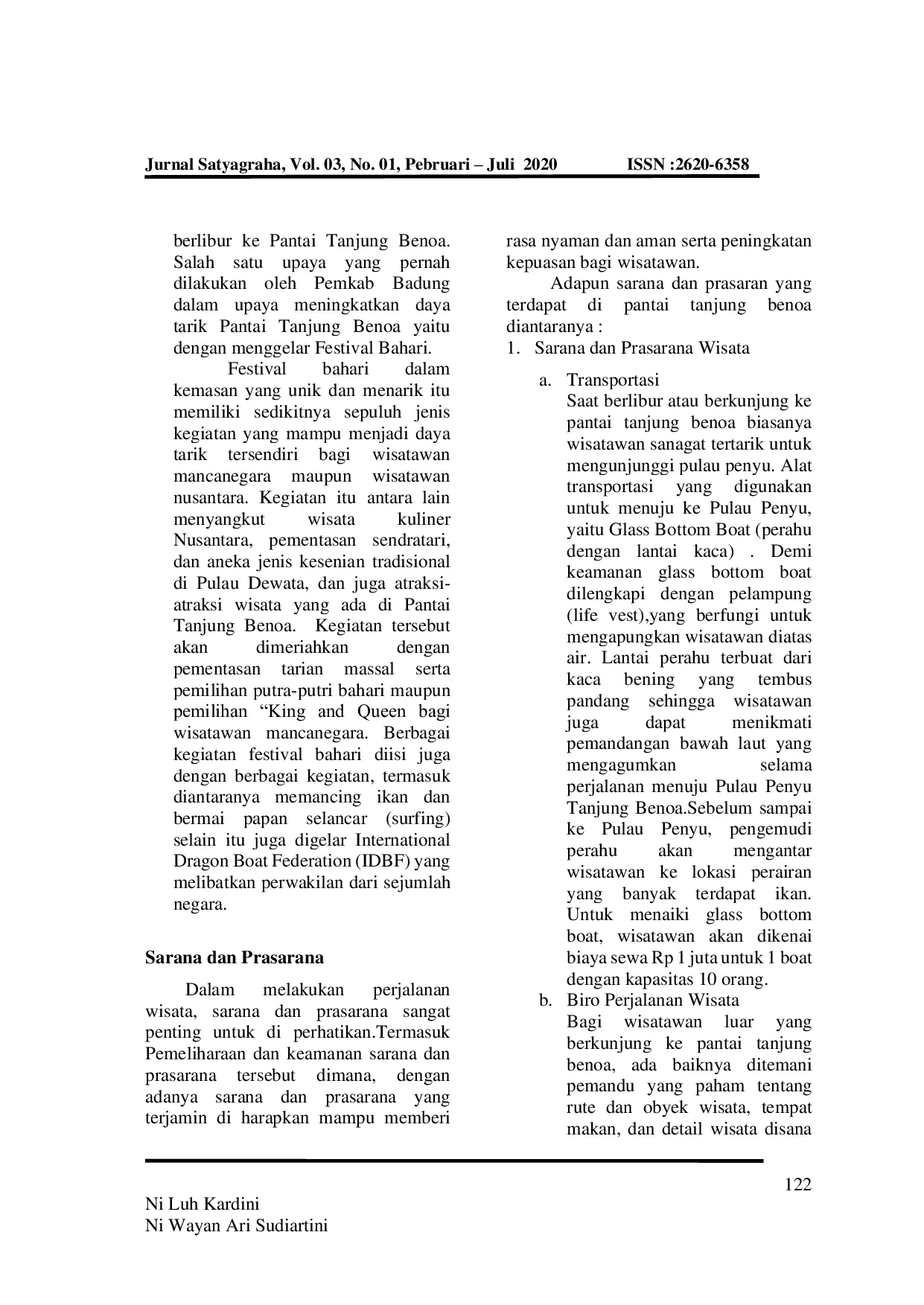 JURIS Faktor Yang Mempengaruhi Daya Tarik Wisatawan Dalam Pengembangan Pariwisata Bahari Di Pantai Tanjung Benoa