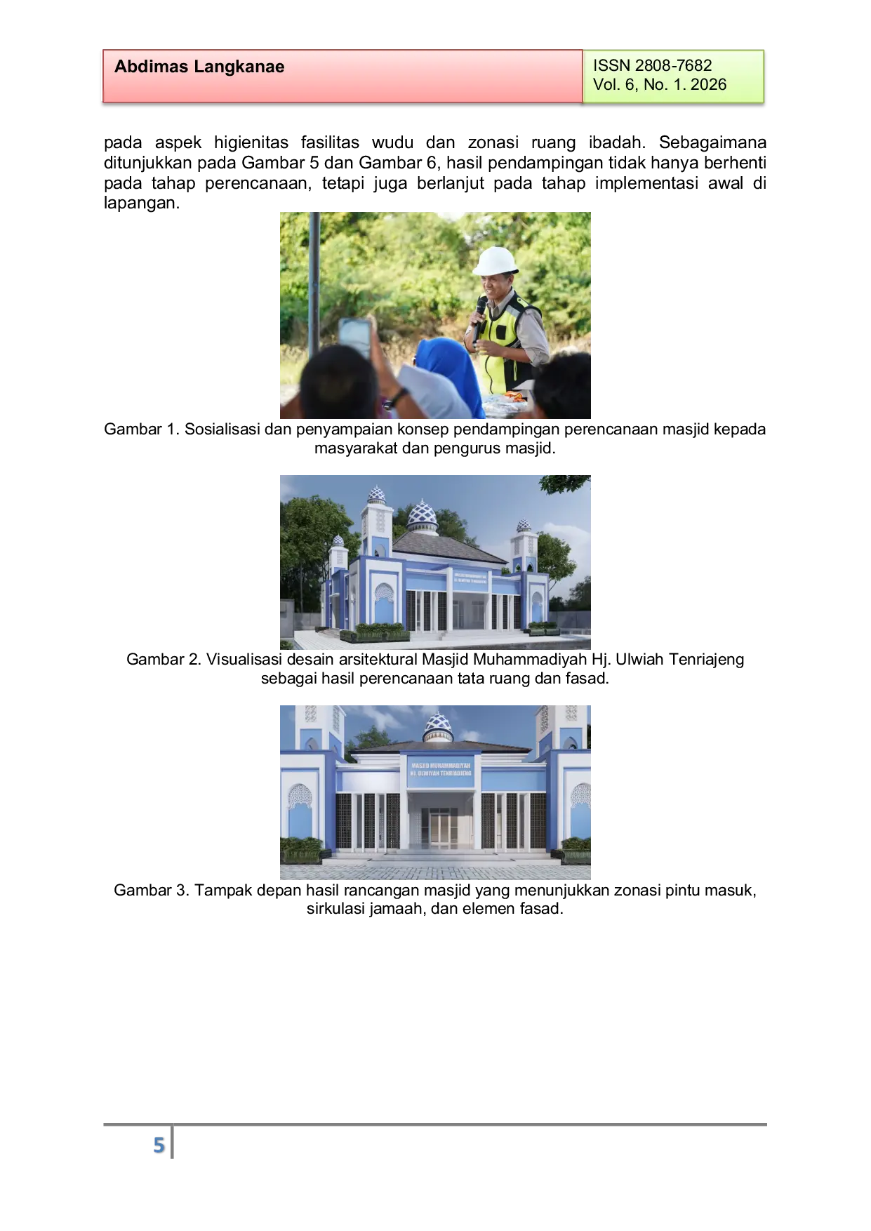 JURIS Pendampingan Perencanaan dan Penataan Ruang Masjid Muhammadiyah Hj Ulwiah Tenriajeng di Kecamatan Sendana Kota Palopo