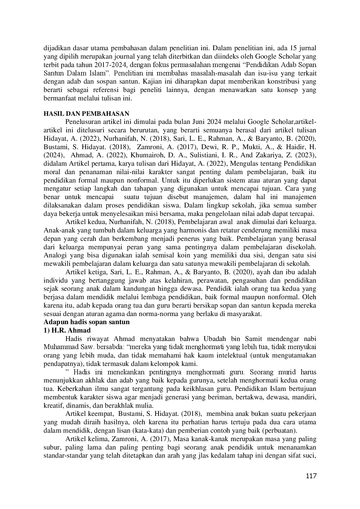 juris Pendidikan Adab Sopan Santun Anak Dalam Islam