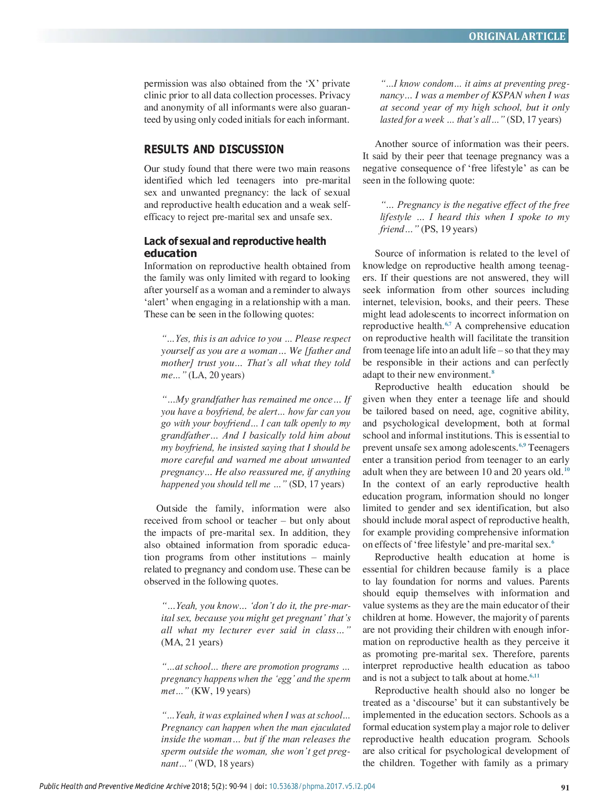 JURIS Causes of unwanted pregnancy among adolescents in Bali Province a qualitative study