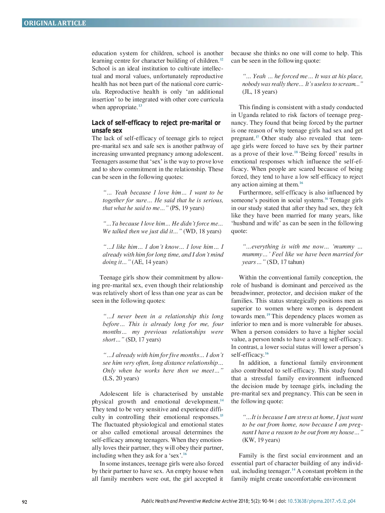 JURIS Causes of unwanted pregnancy among adolescents in Bali Province a qualitative study